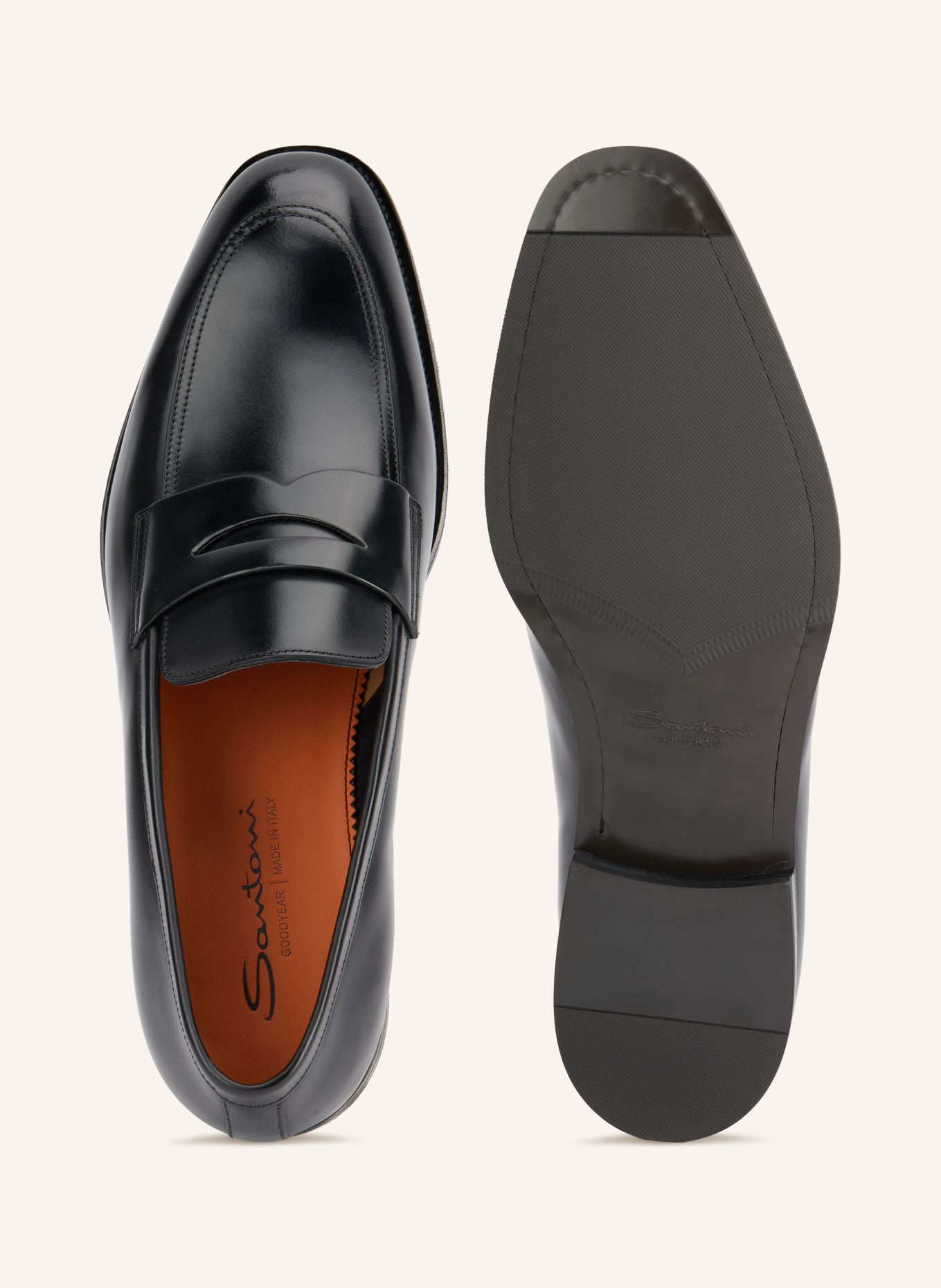 Santoni Loafers à barrette GREGOR: NOIR