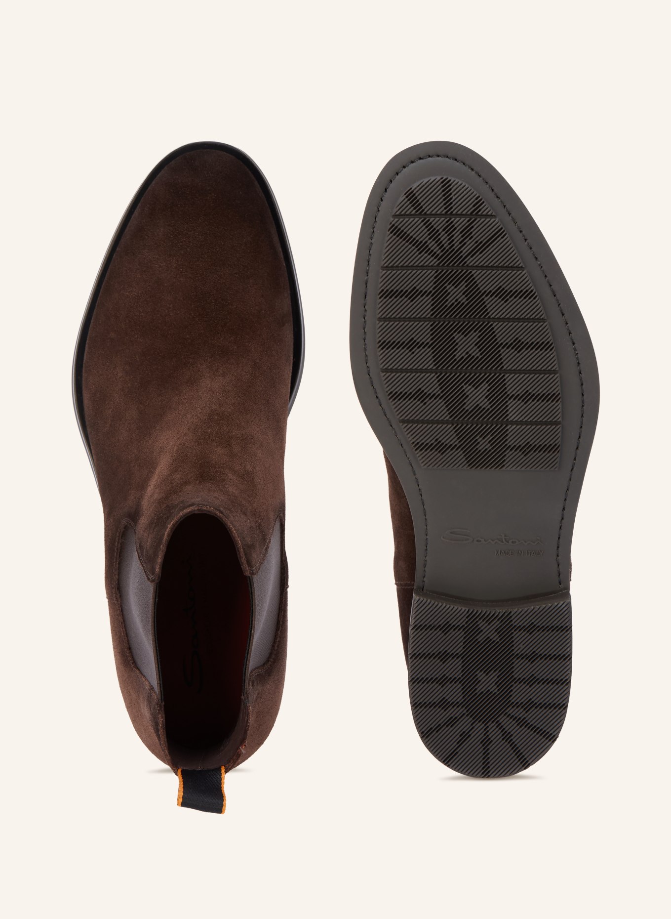 Santoni Chelsea boots ENVER: MARRON FONCÉ