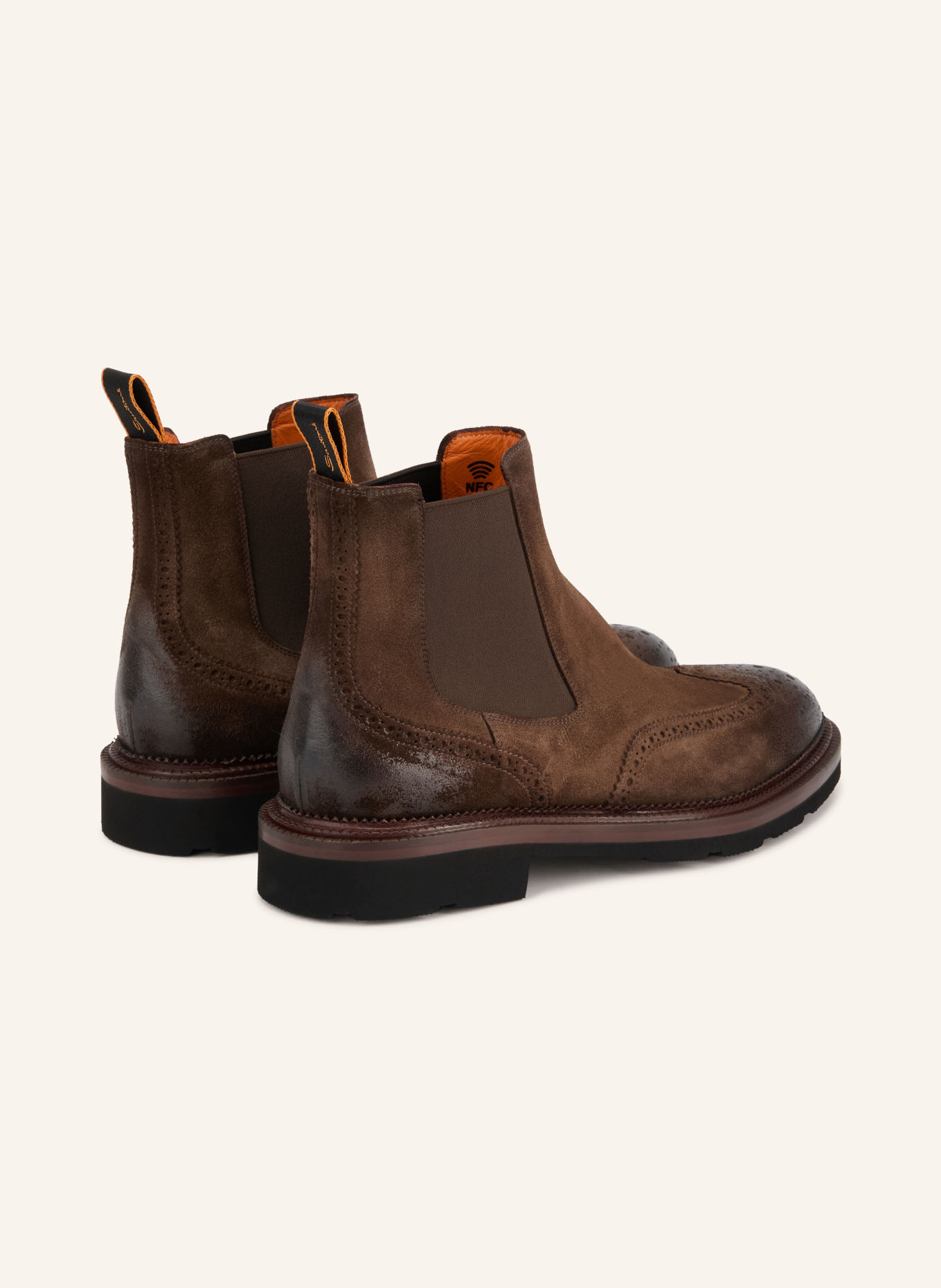 Santoni Bottines Chelsea KALAMABOOT: MARRON FONCÉ