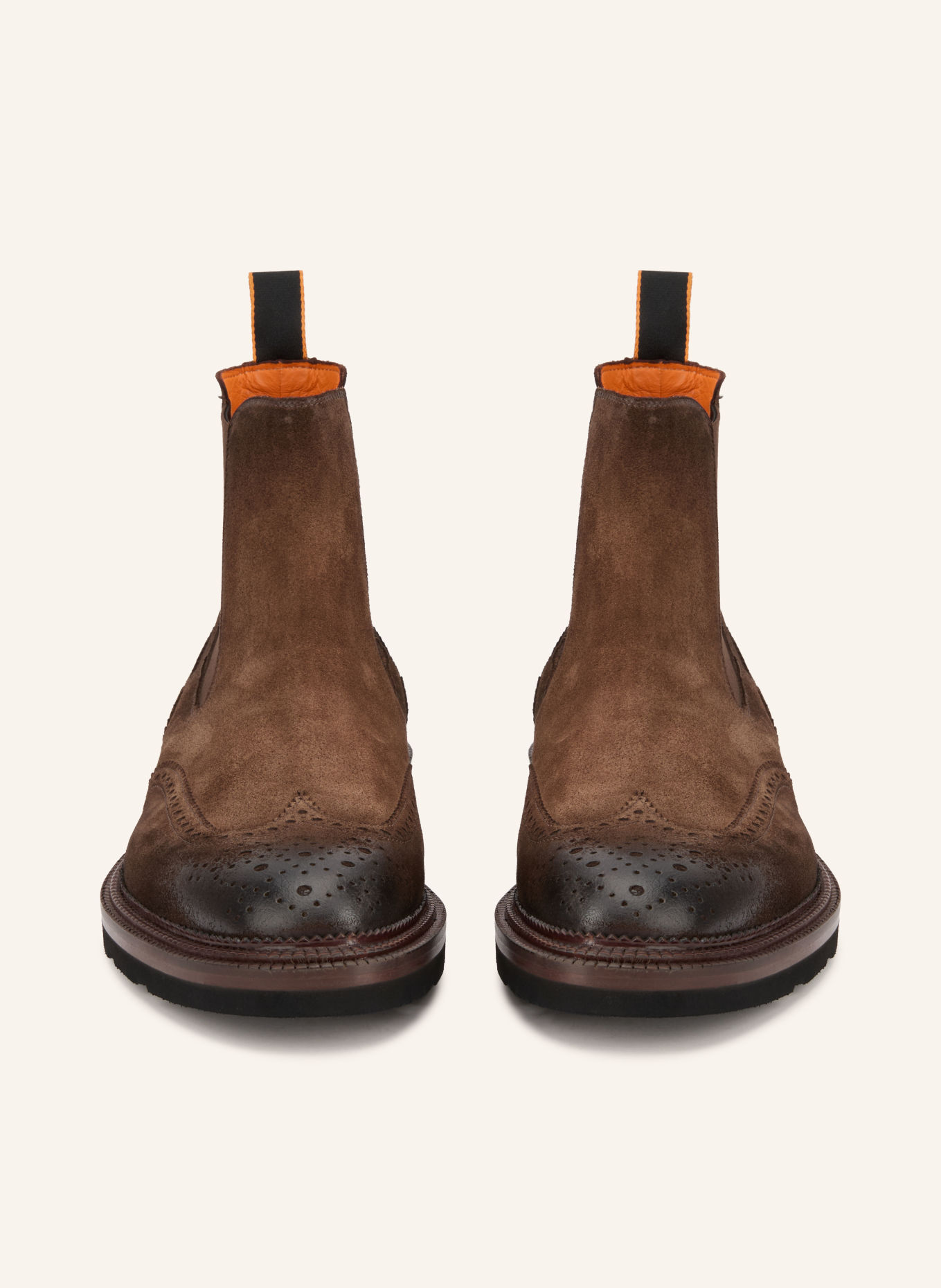 Santoni Bottines Chelsea KALAMABOOT: MARRON FONCÉ
