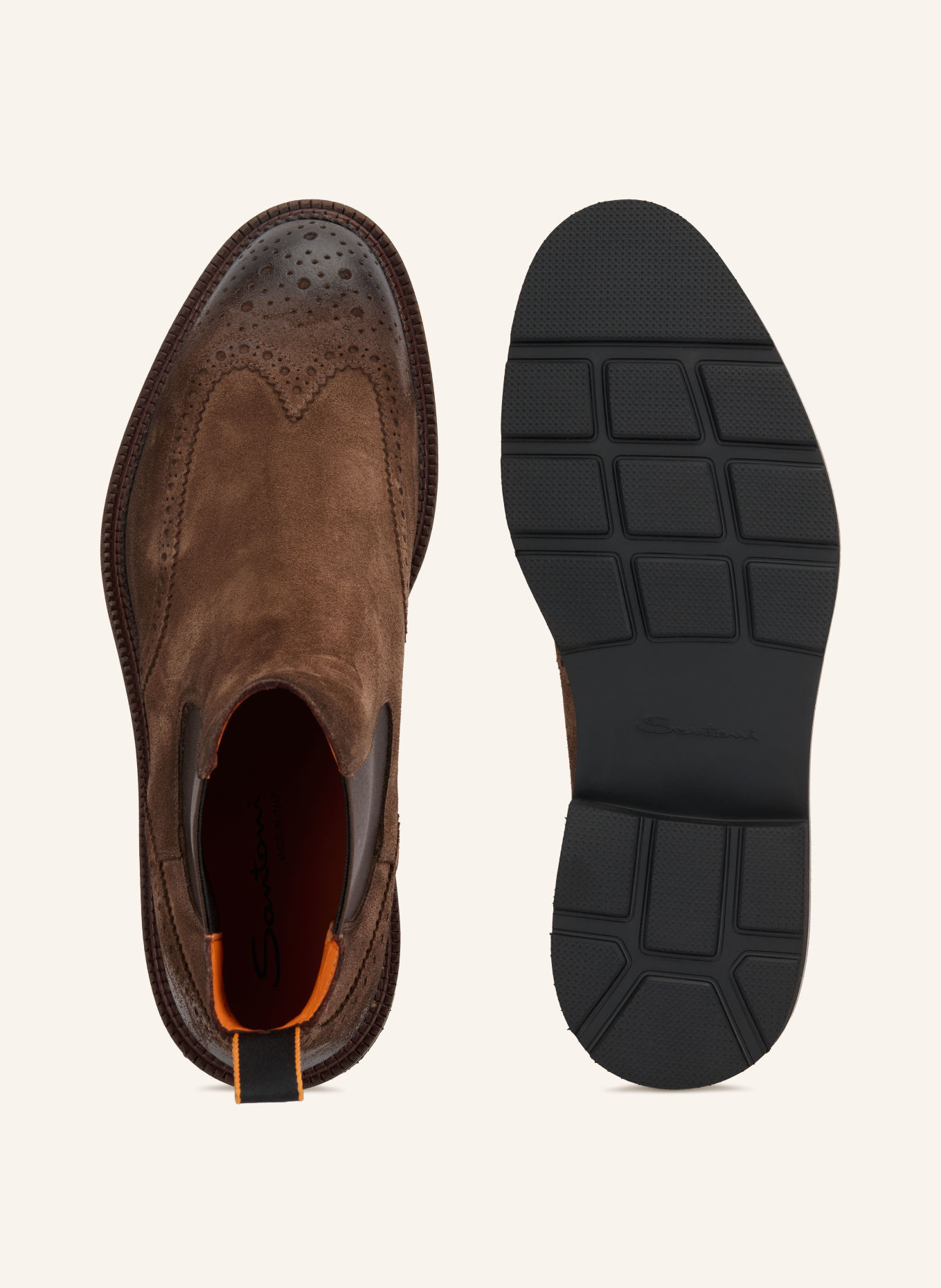 Santoni Bottines Chelsea KALAMABOOT: MARRON FONCÉ