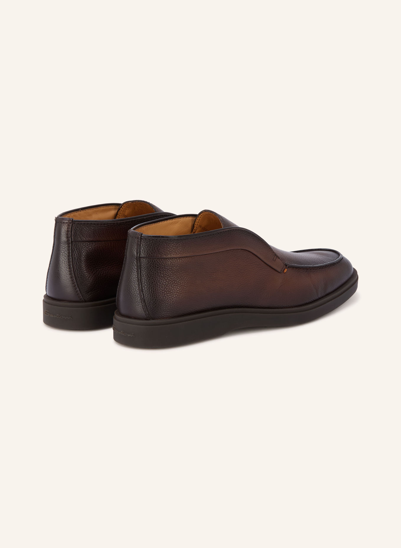 Santoni DRAGON Slip-ons: BROWN