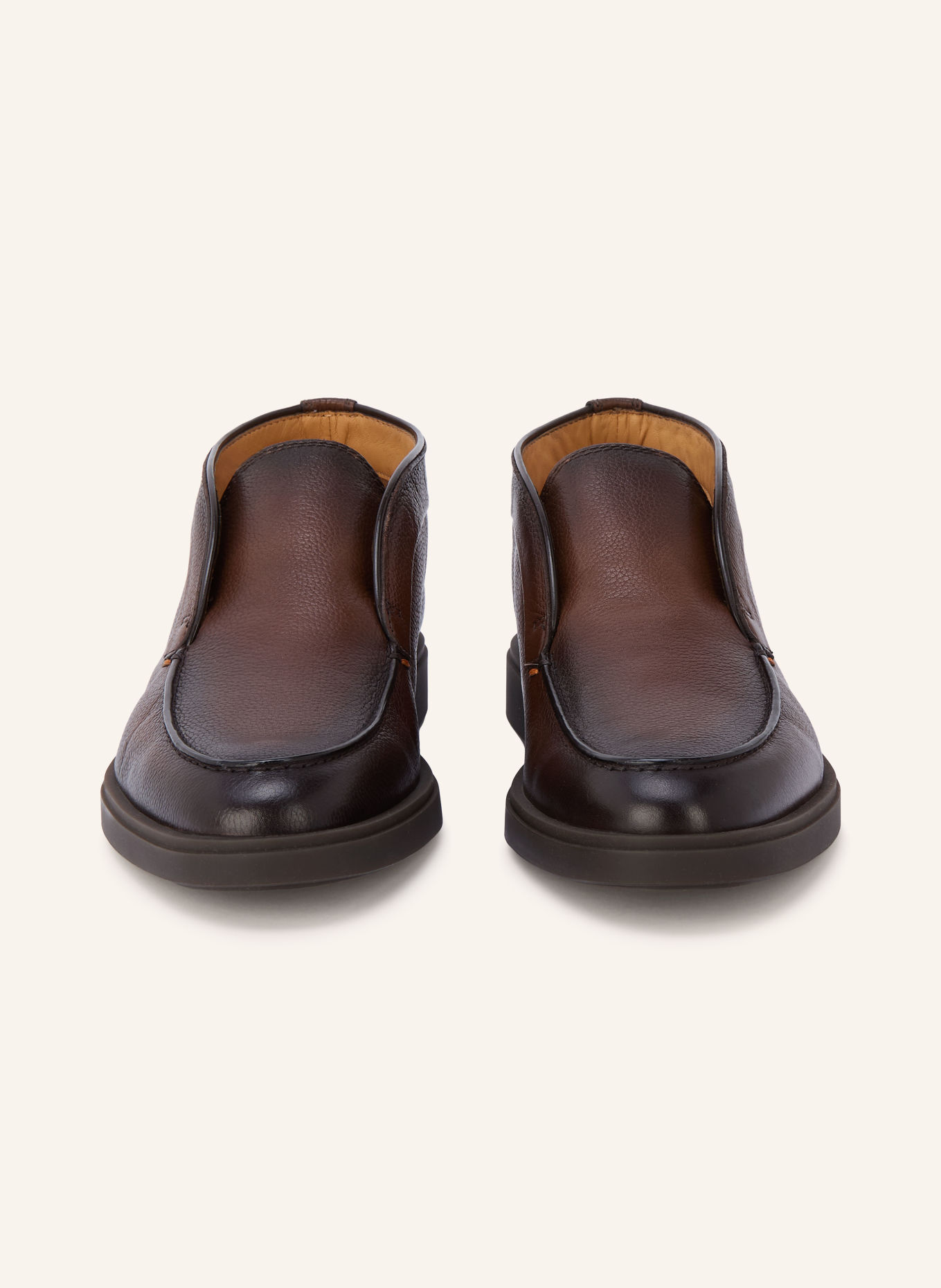 Santoni DRAGON Slip-ons: BROWN