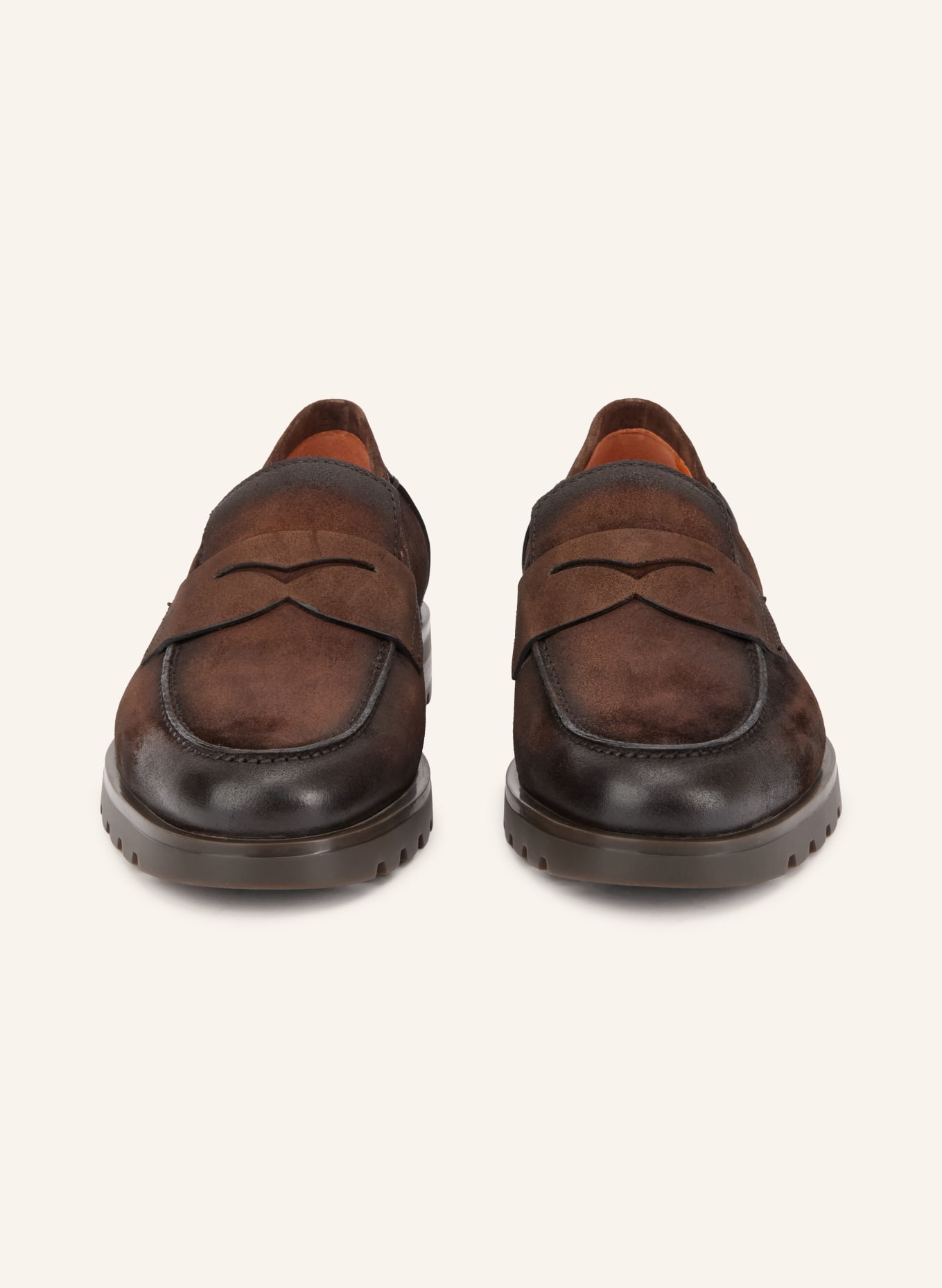 Santoni Penny-Loafer ROCK: DUNKELBRAUN