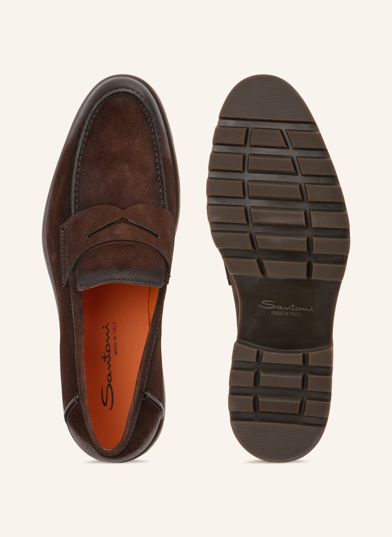 Santoni Penny-Loafer ROCK: DUNKELBRAUN