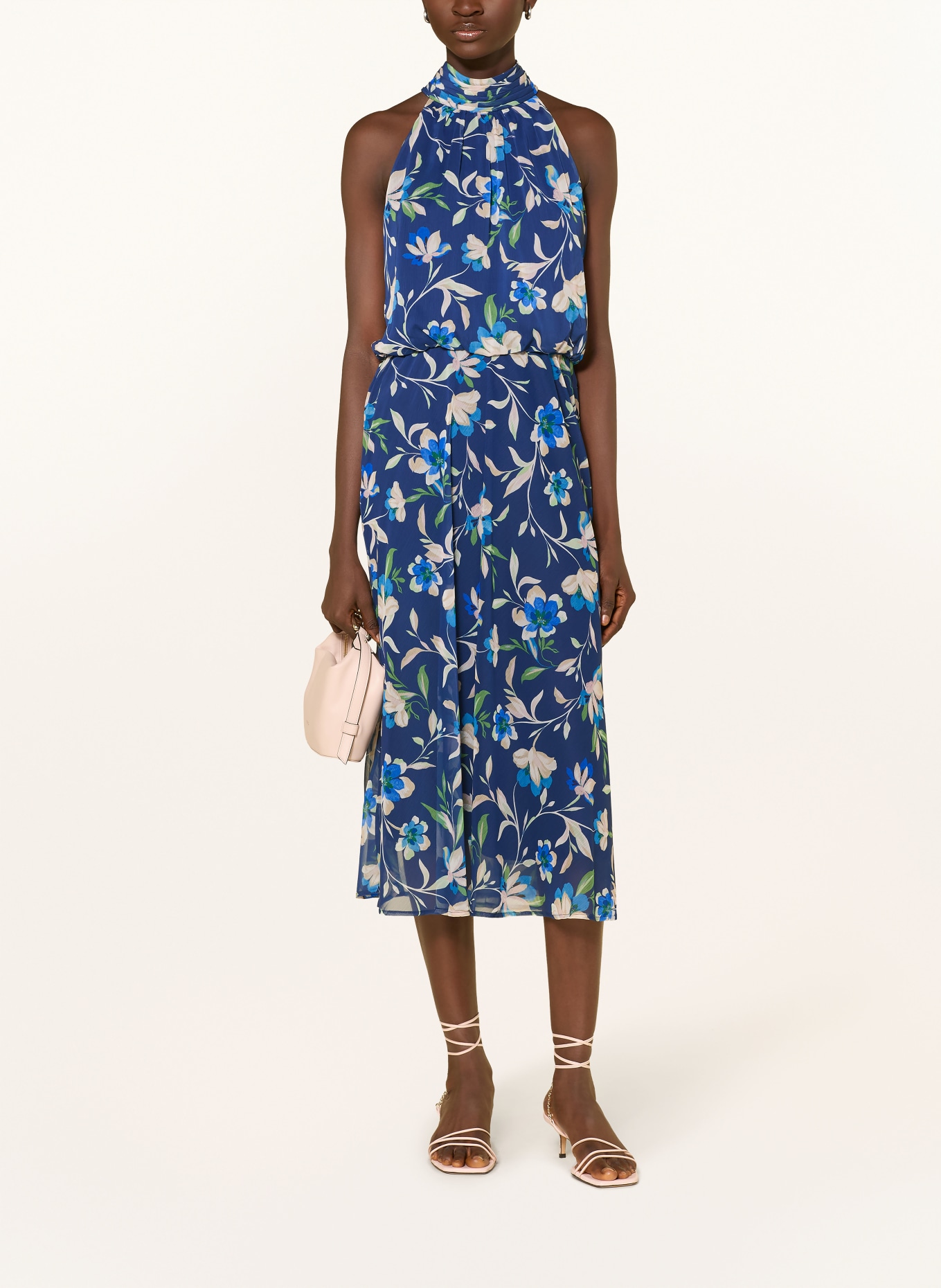 ADRIANNA PAPELL Cocktail dress: DARK BLUE / CREAM / GREEN