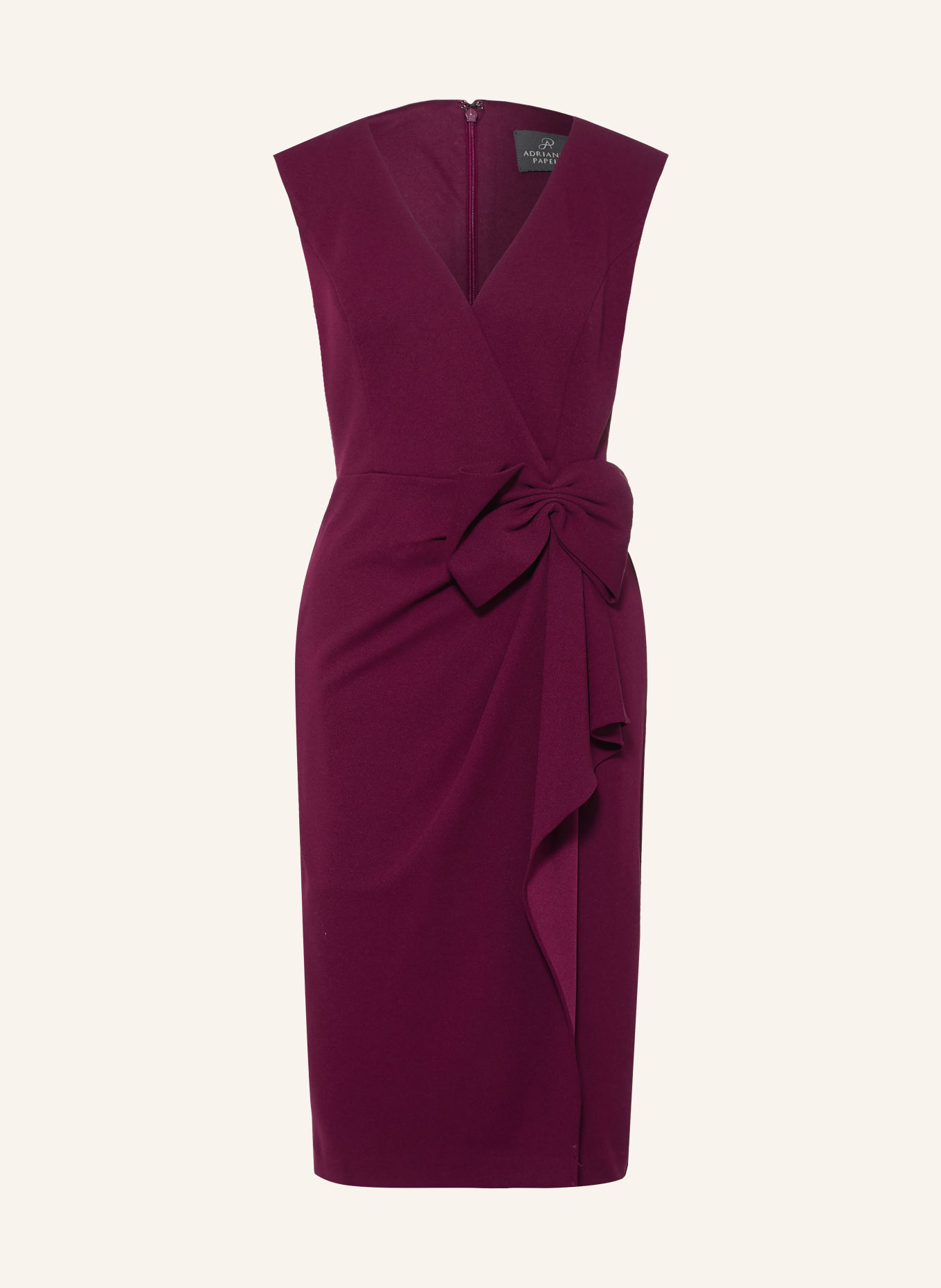 ADRIANNA PAPELL Robe de cocktail à volants: ROUGE FONCÉ