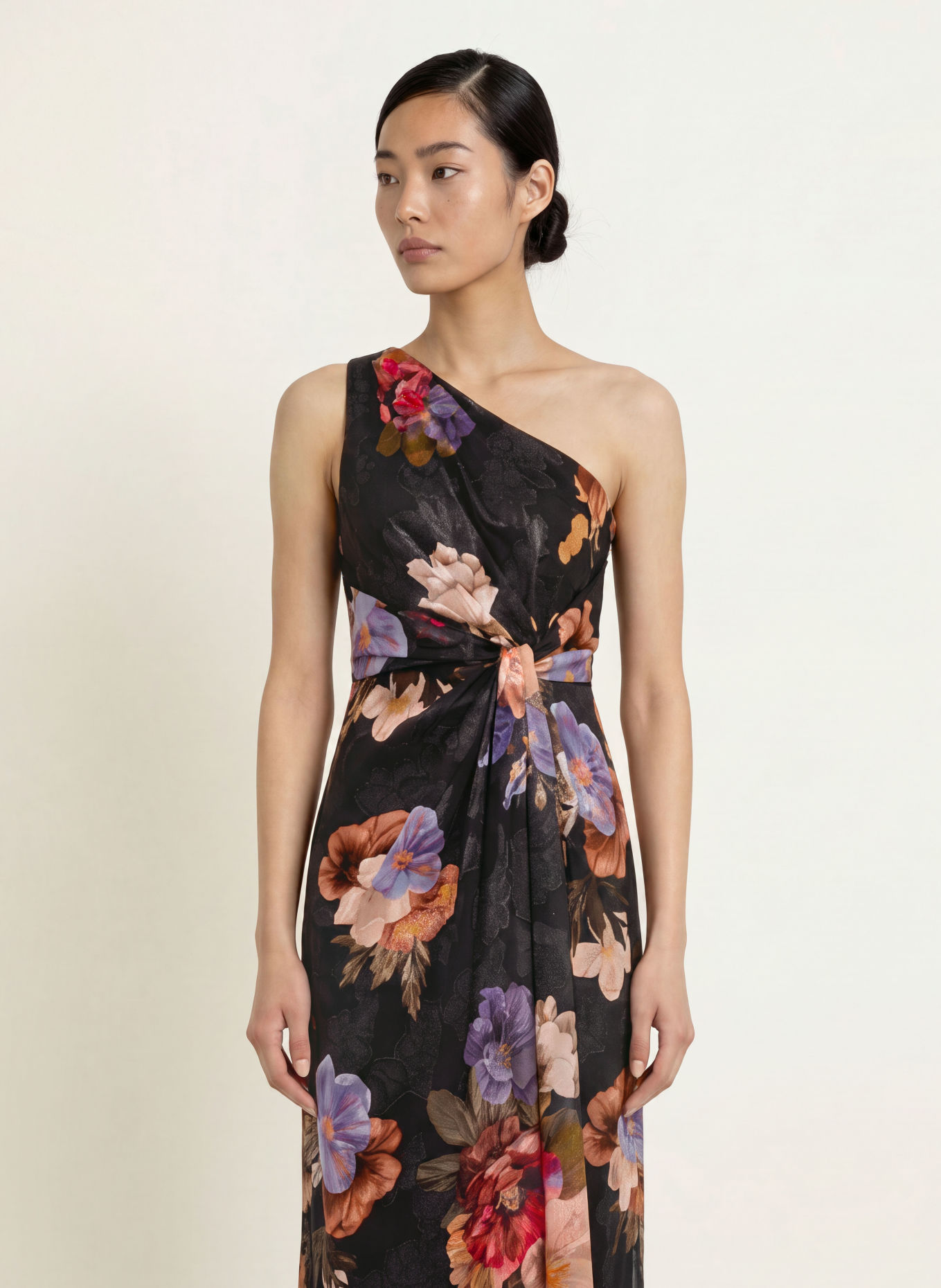 ADRIANNA PAPELL Abendkleid: SCHWARZ / ROSÉ / HELLLILA