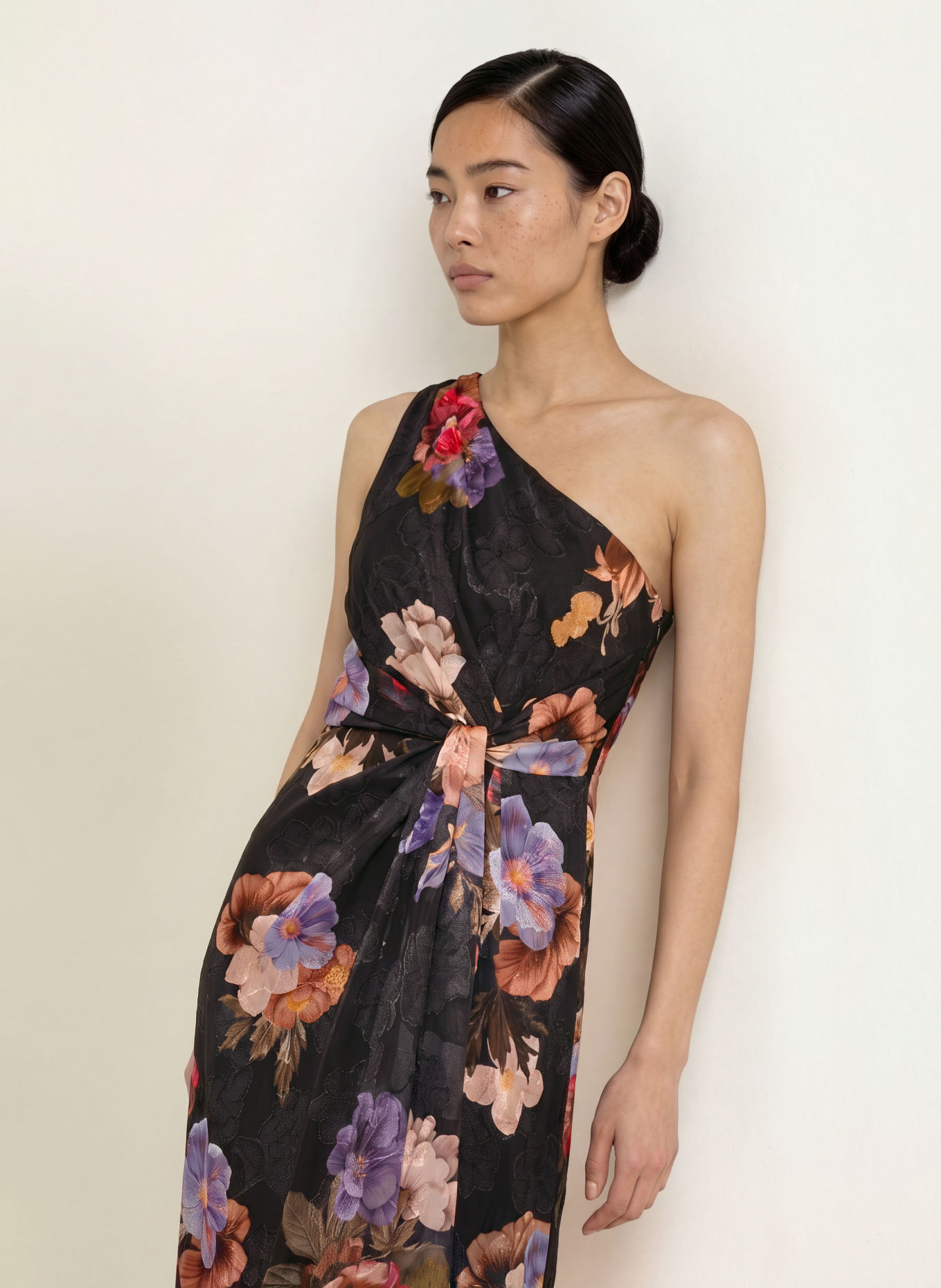 ADRIANNA PAPELL Abendkleid: SCHWARZ / ROSÉ / HELLLILA