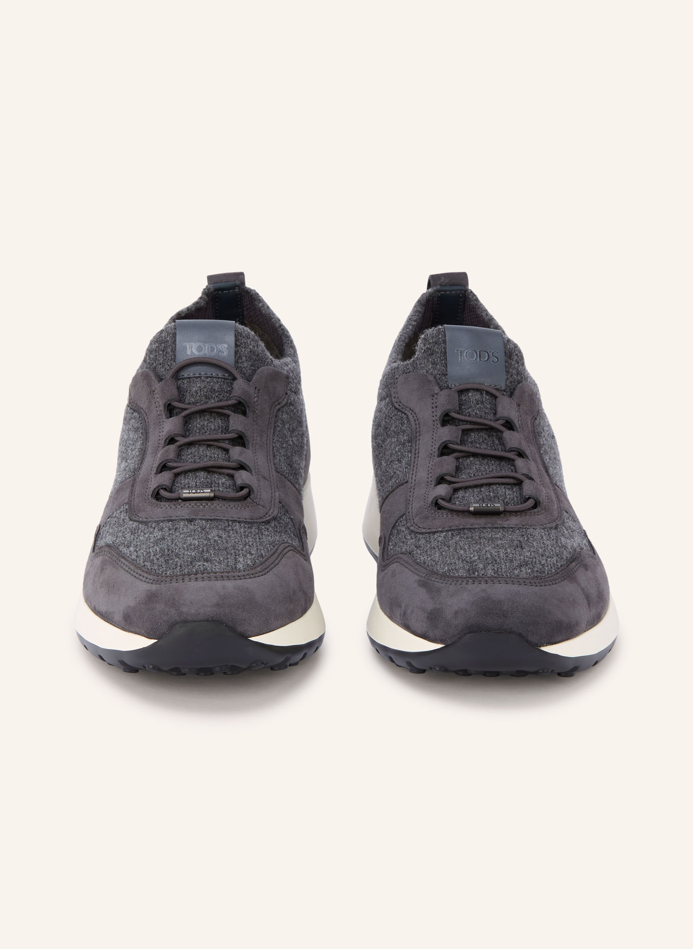TOD'S Sneakers: GRIS FONCÉ / BLANC