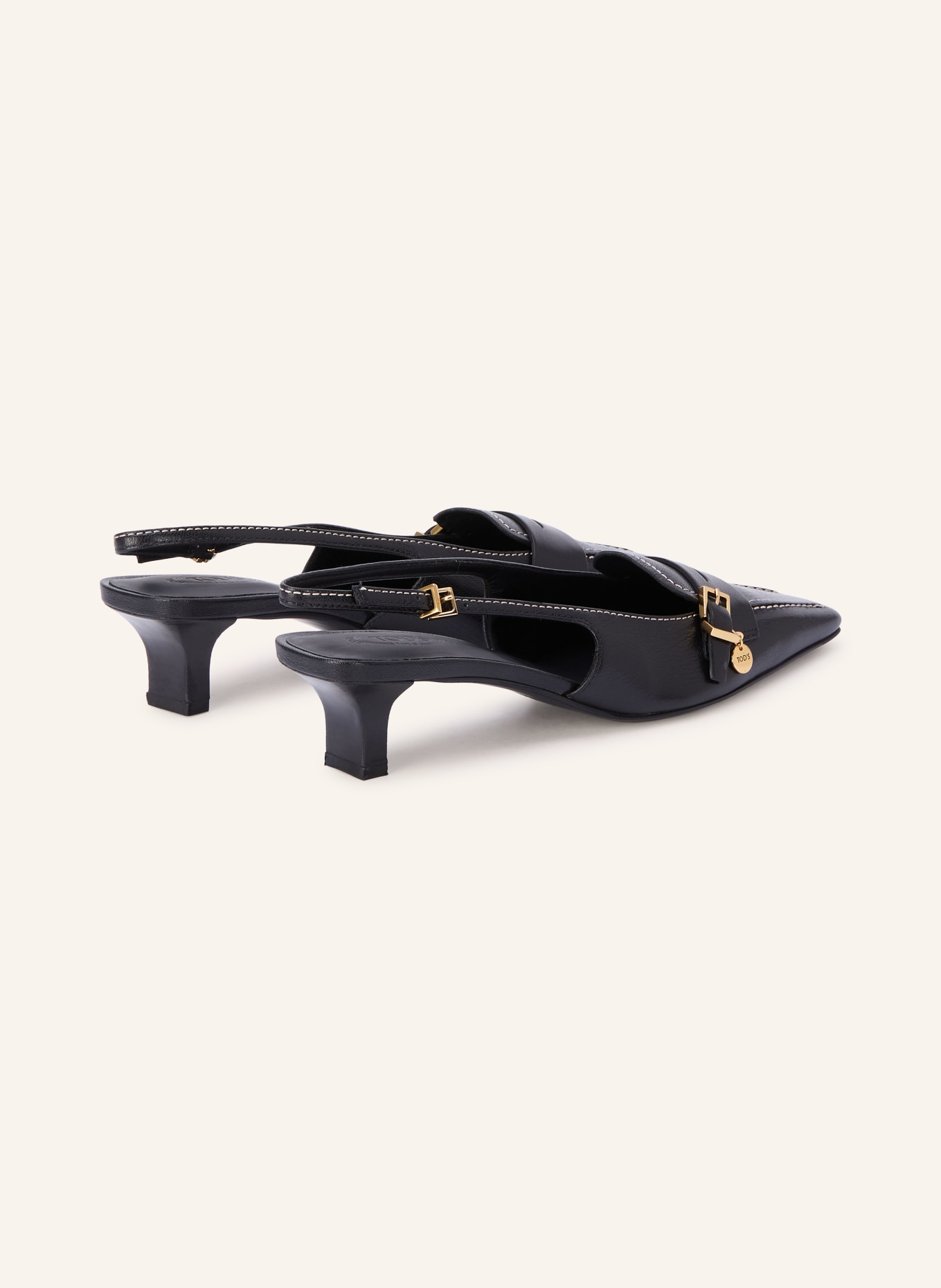 TOD'S Slingpumps: ČERNÁ / ZLATÁ