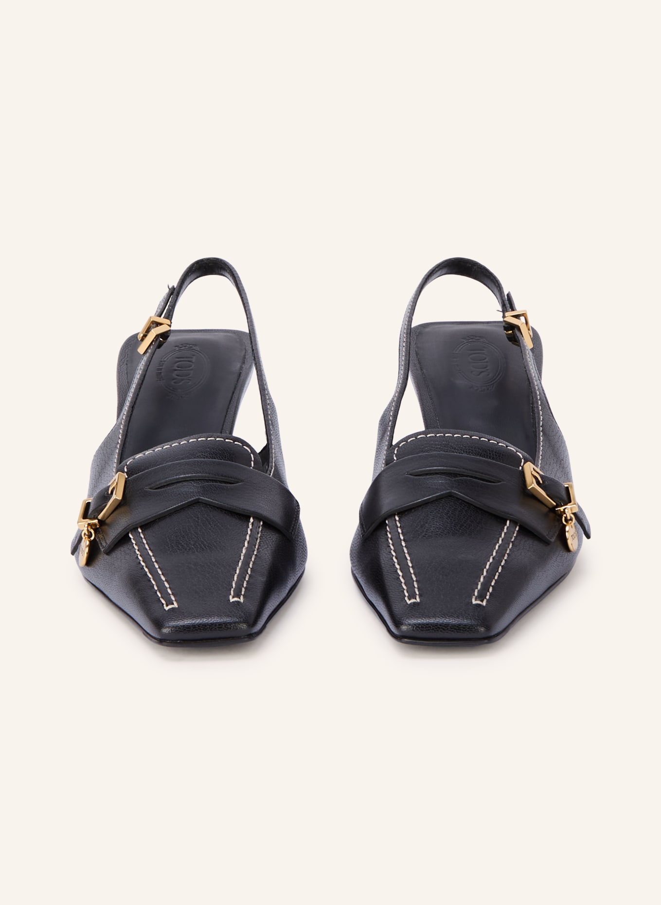 TOD'S Slingpumps: ČERNÁ / ZLATÁ