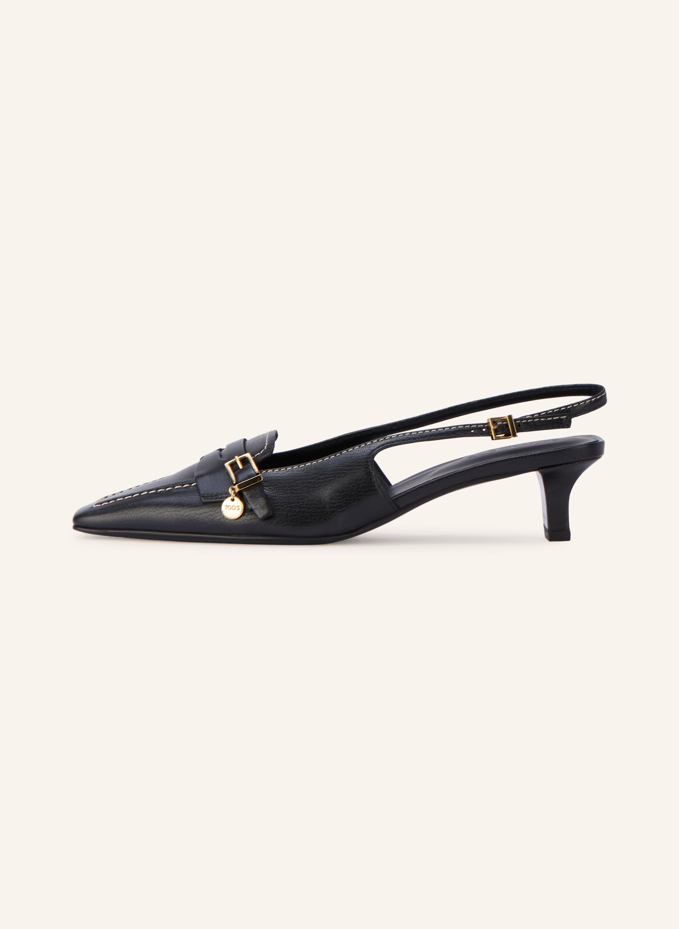 TOD'S Slingpumps: ČERNÁ / ZLATÁ