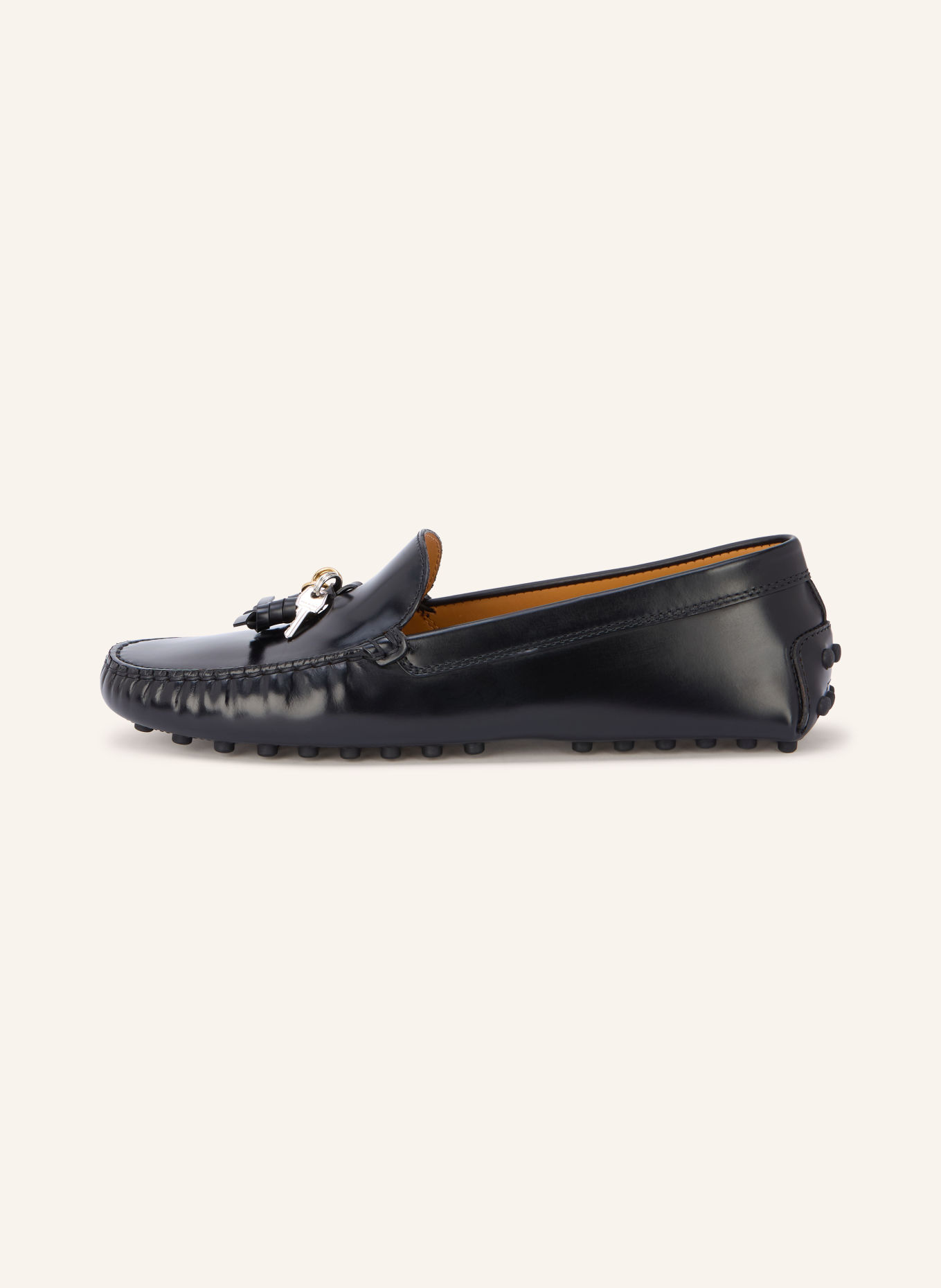 TOD'S Mokassins GOMMINO: SCHWARZ / SILBER / GOLD