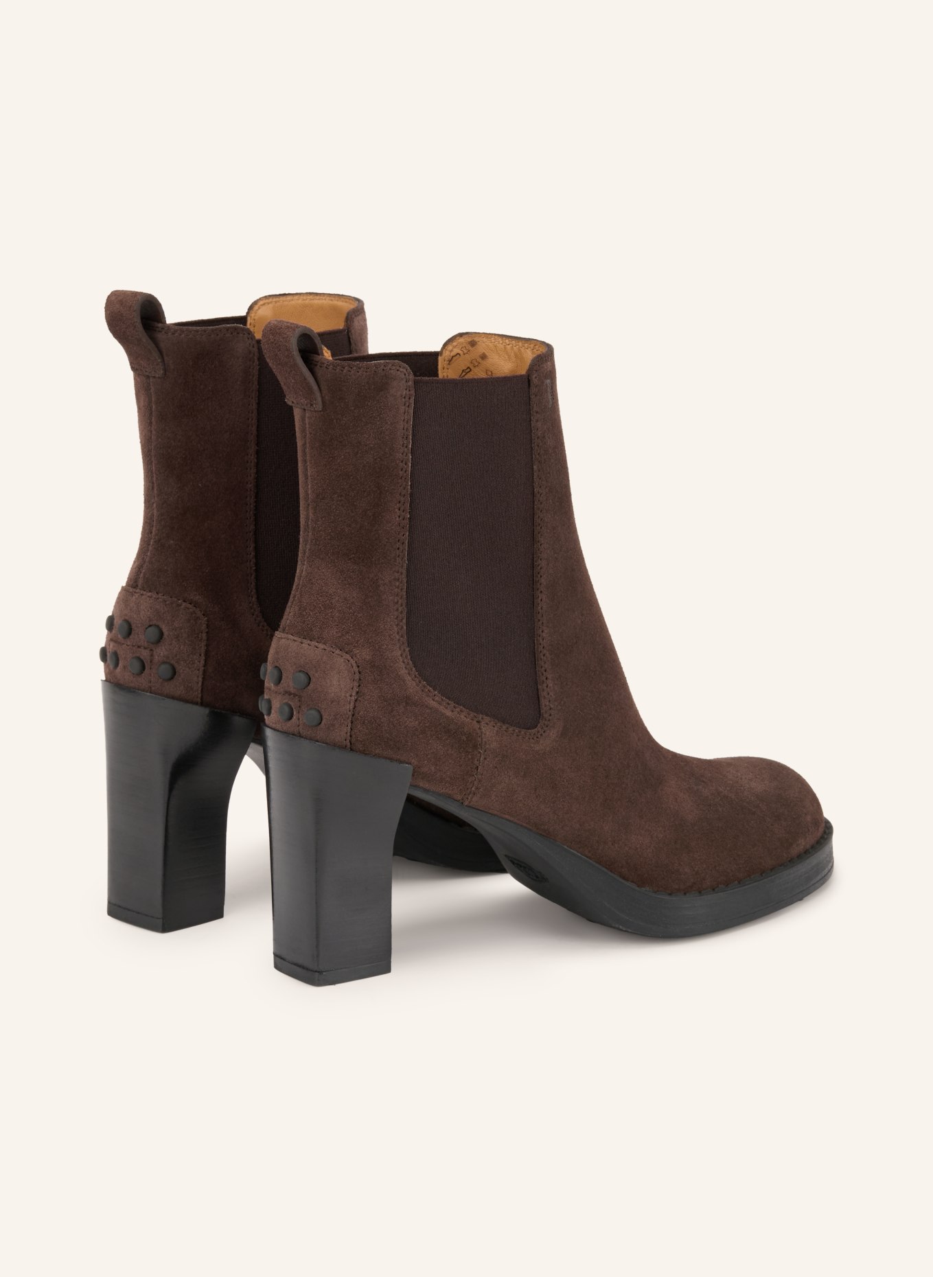 TOD'S Kotníkové boty GOMMA: TMAVĚ HNĚDÁ