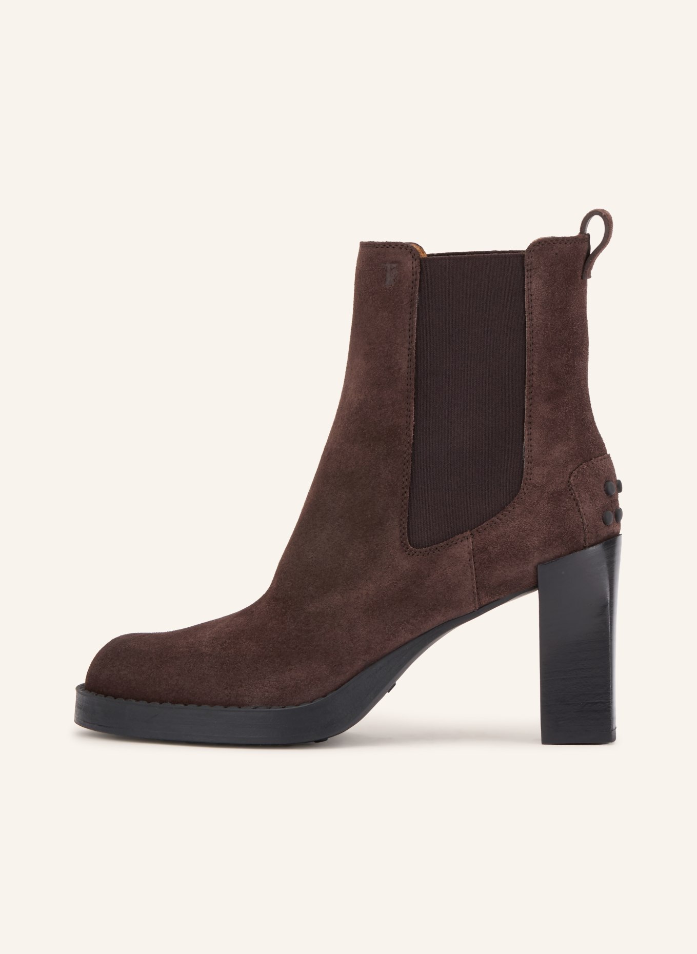 TOD'S Kotníkové boty GOMMA: TMAVĚ HNĚDÁ