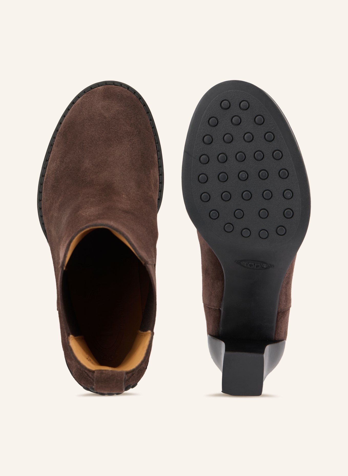 TOD'S Kotníkové boty GOMMA: TMAVĚ HNĚDÁ