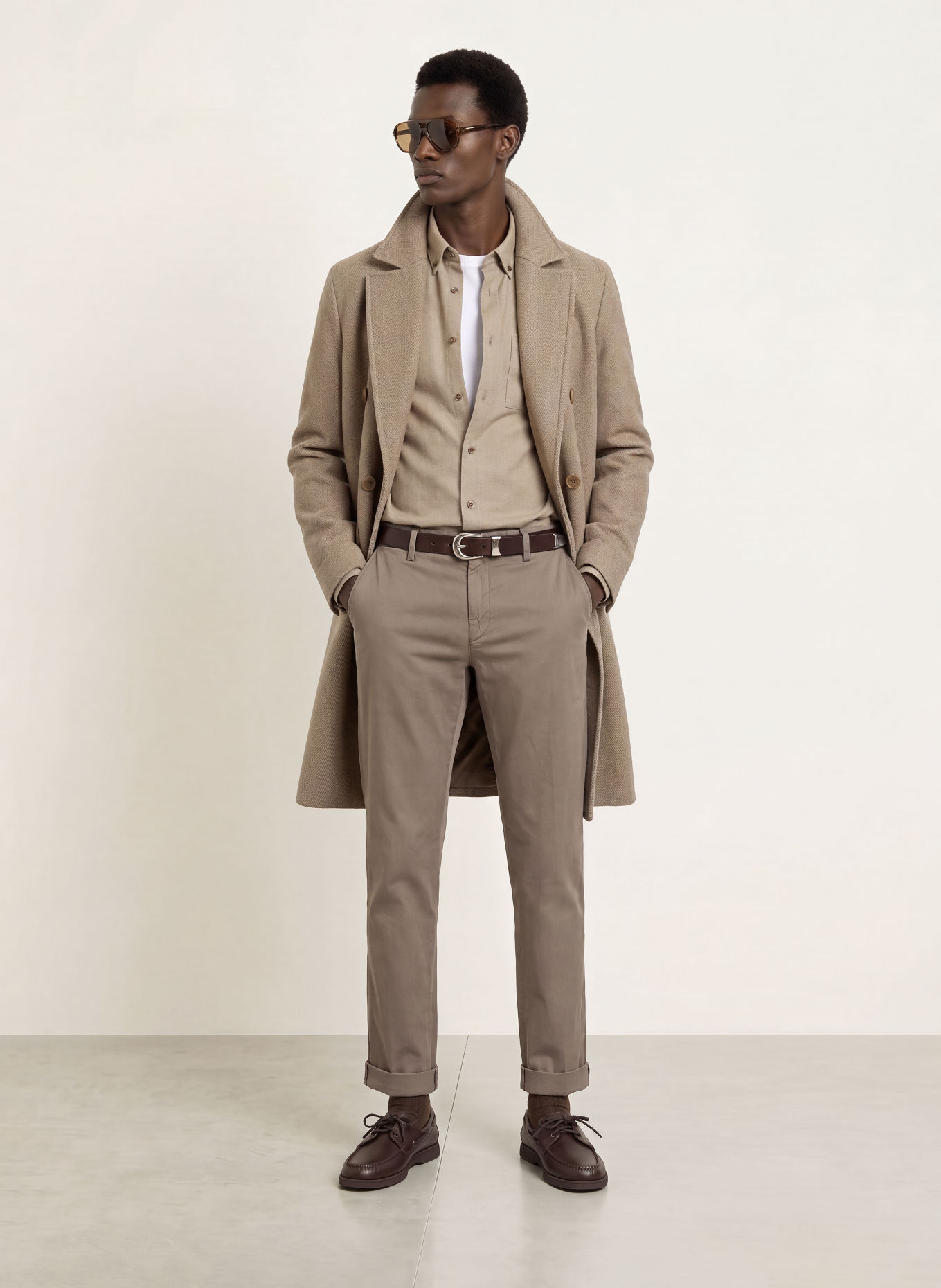 Dondup GAUBERT Regular Fit Chinos: LIGHT BROWN