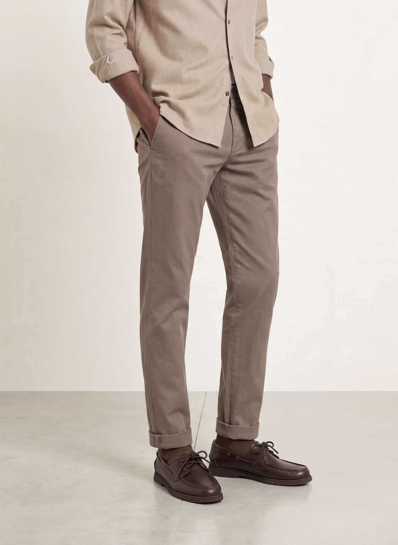 Dondup GAUBERT Regular Fit Chinos: LIGHT BROWN