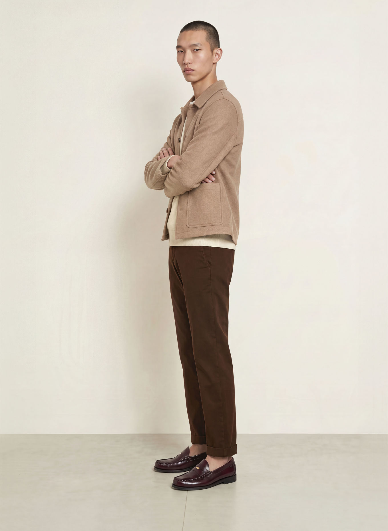 Dondup GAUBERT Regular Fit Chinos: DARK BROWN