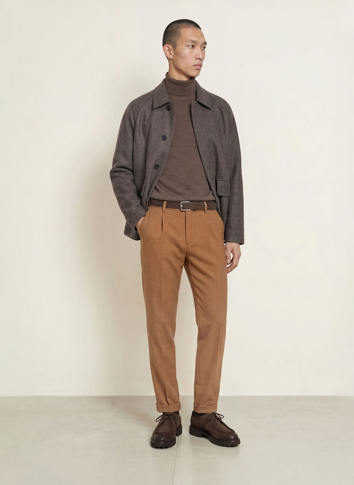 Dondup GAUBERT Flannel Chinos, Relaxed Fit: CAMEL