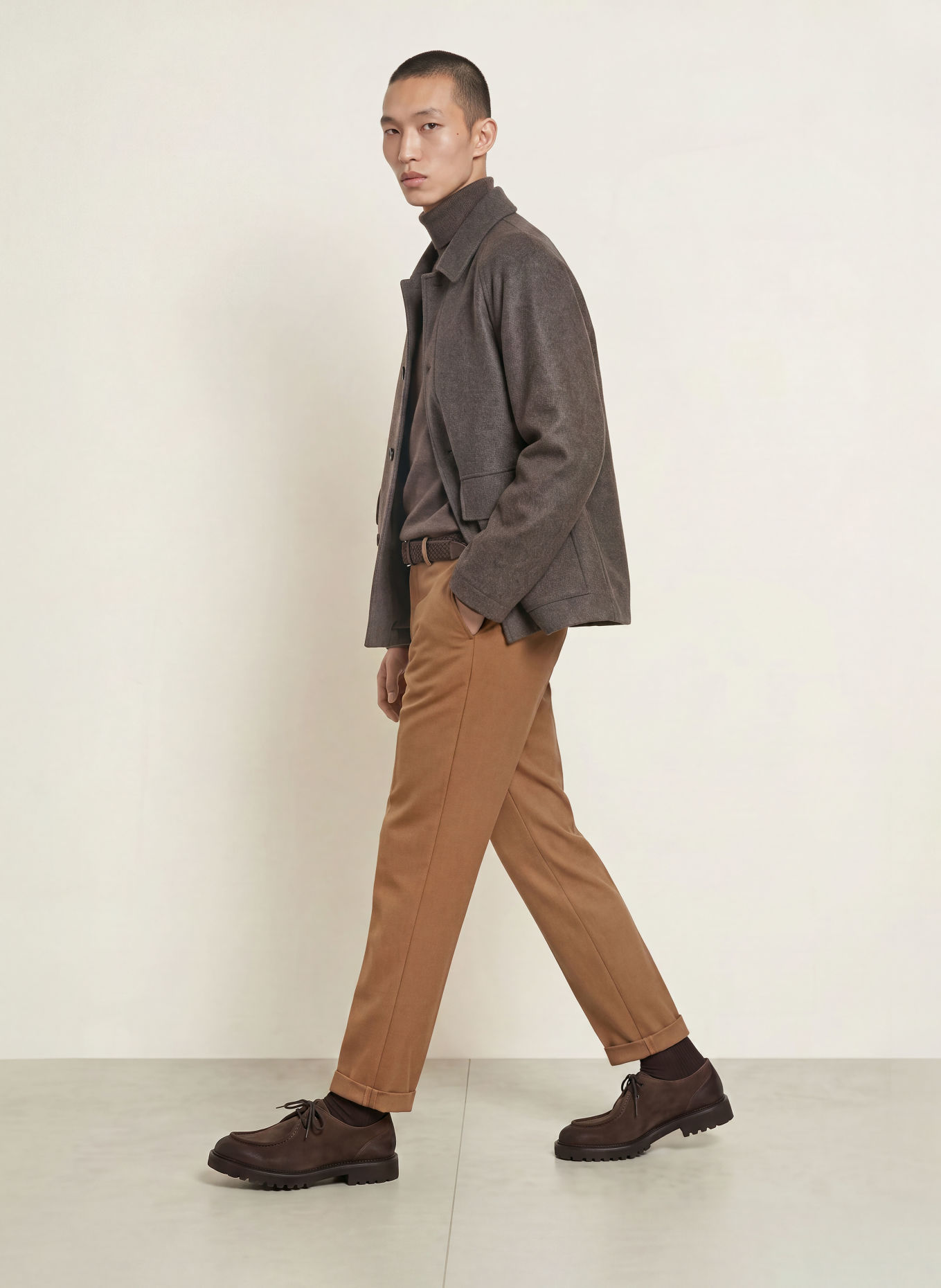 Dondup GAUBERT Flannel Chinos, Relaxed Fit: CAMEL