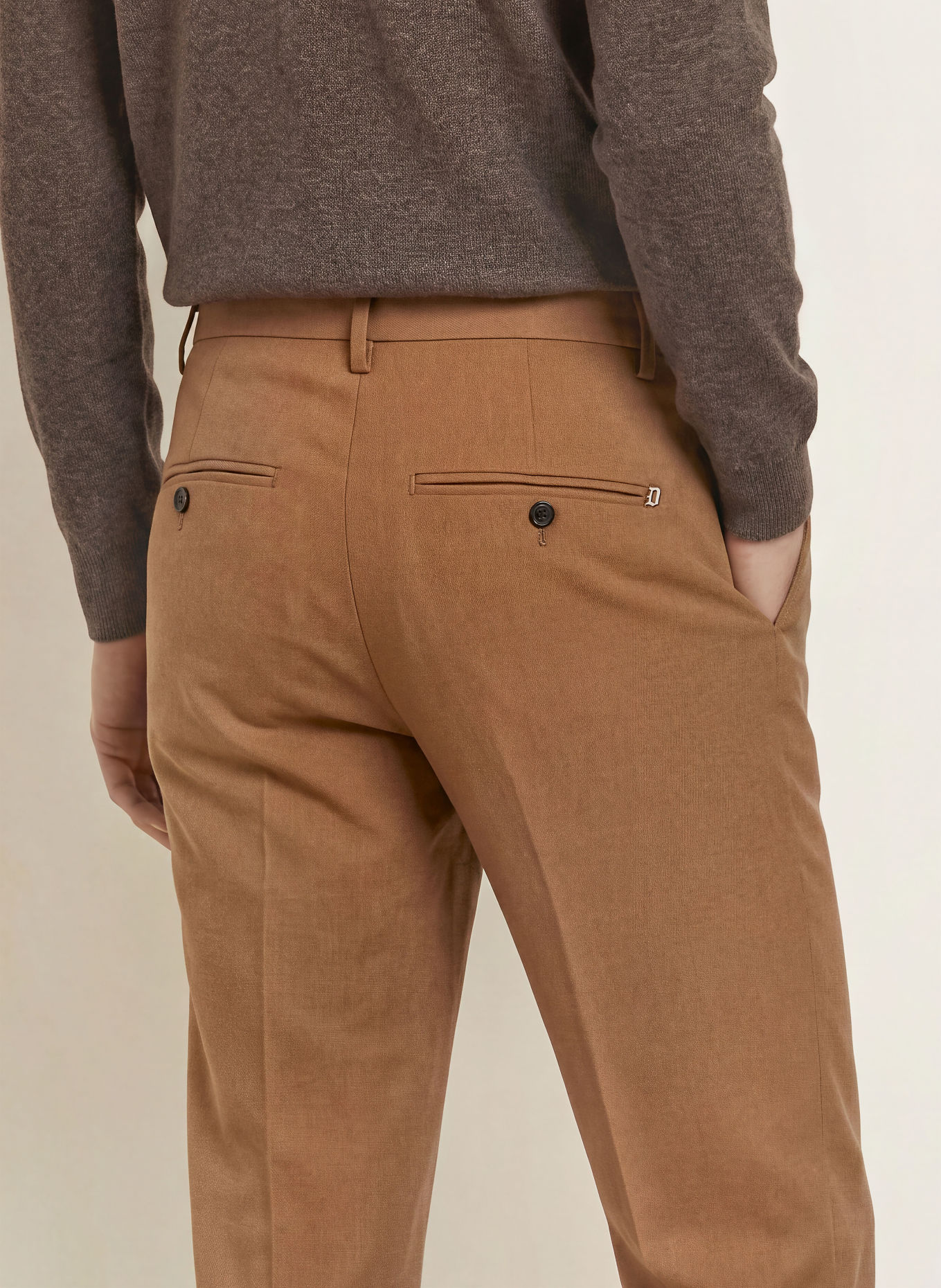 Dondup GAUBERT Flannel Chinos, Relaxed Fit: CAMEL