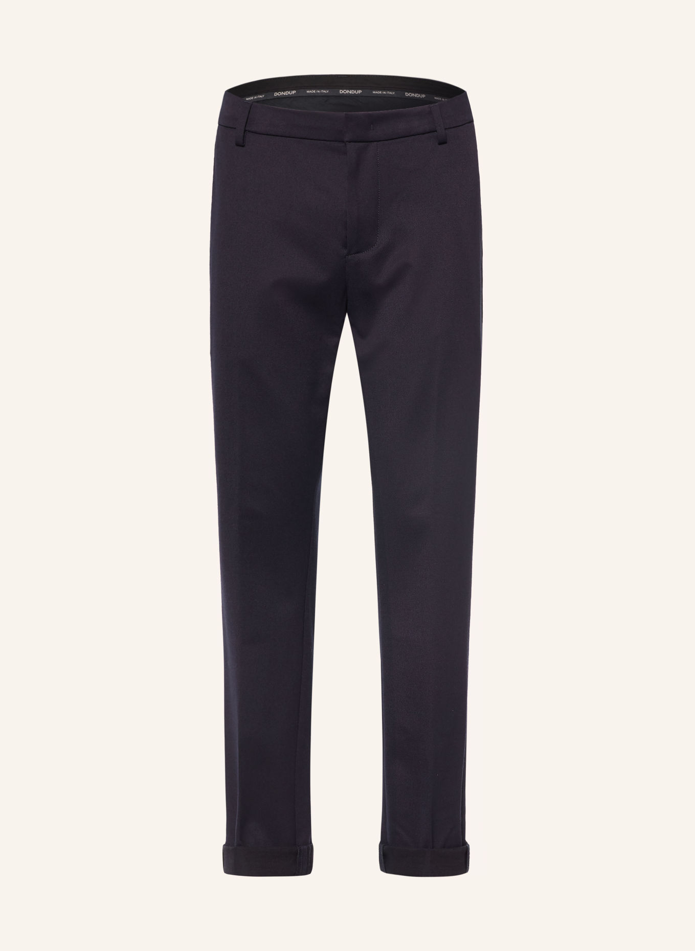 Dondup GAUBERT Flannel Chinos, Relaxed Fit: DARK BLUE
