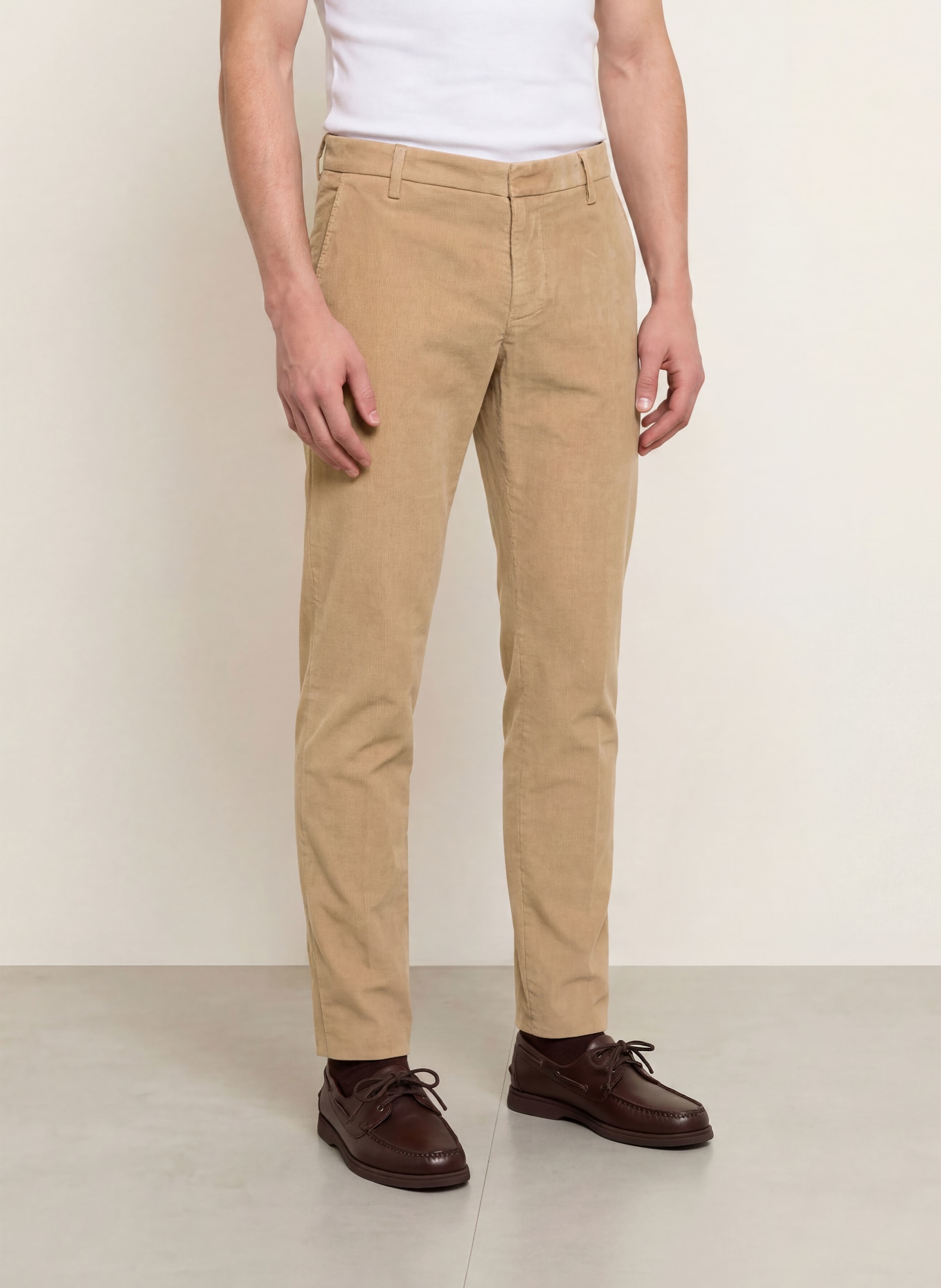 Dondup GAUBERT Slim Fit Cord Pants: BEIGE