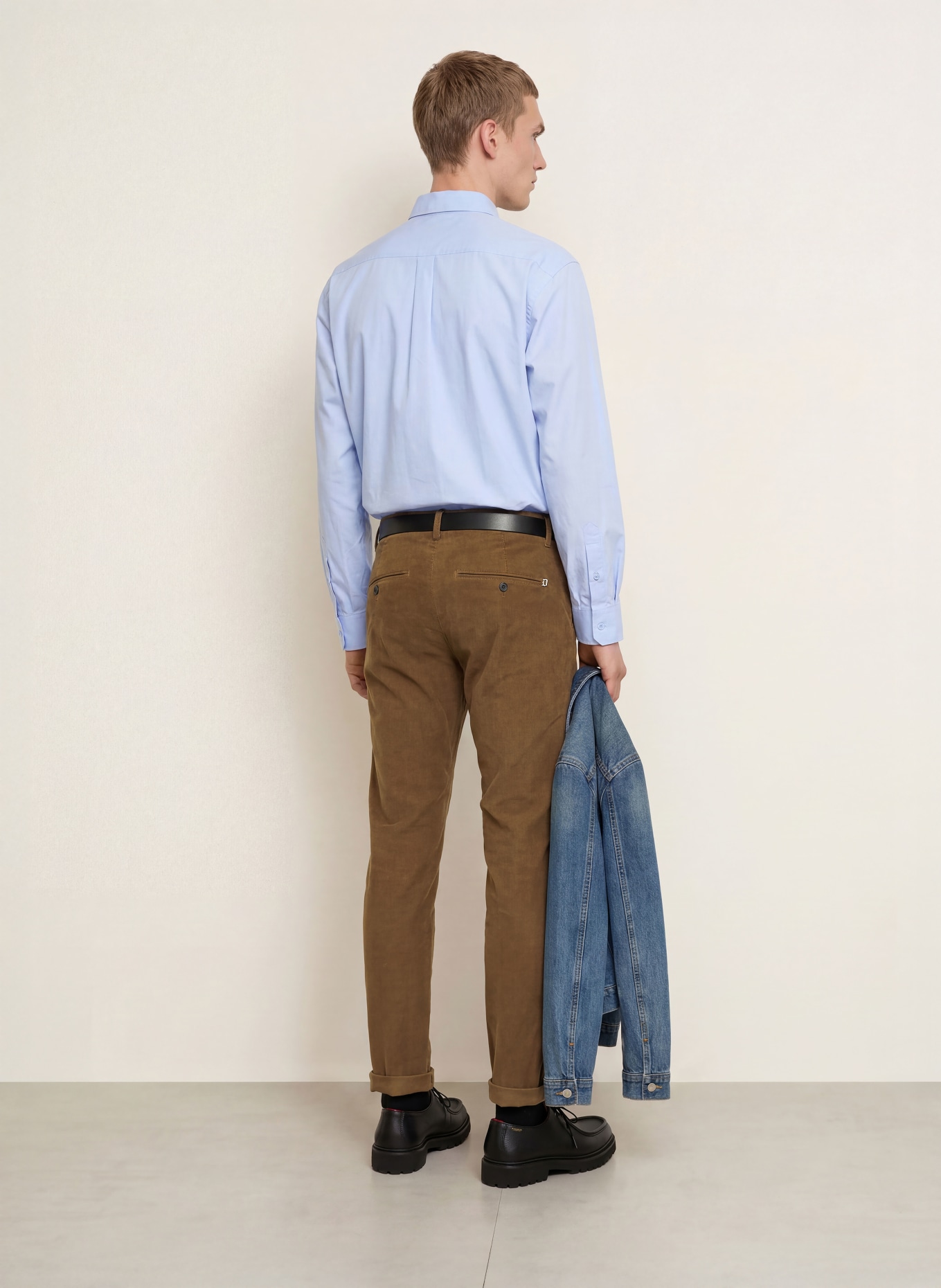 Dondup Cordbroek GAUBERT Slim Fit: MARRON FONCÉ
