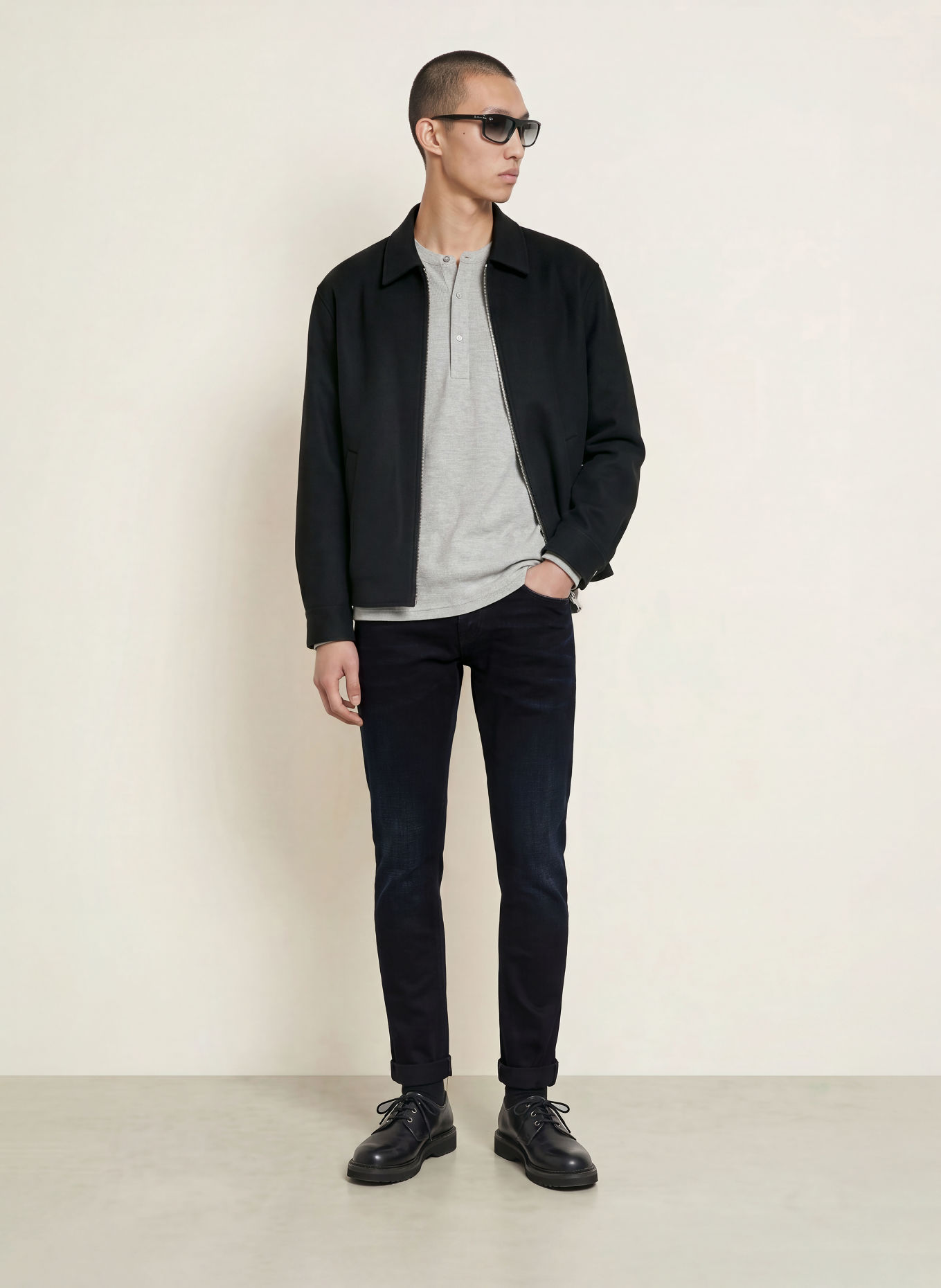 Dondup Jean déchiré GEORGE coupe skinny: 899 TUAREG BLUE