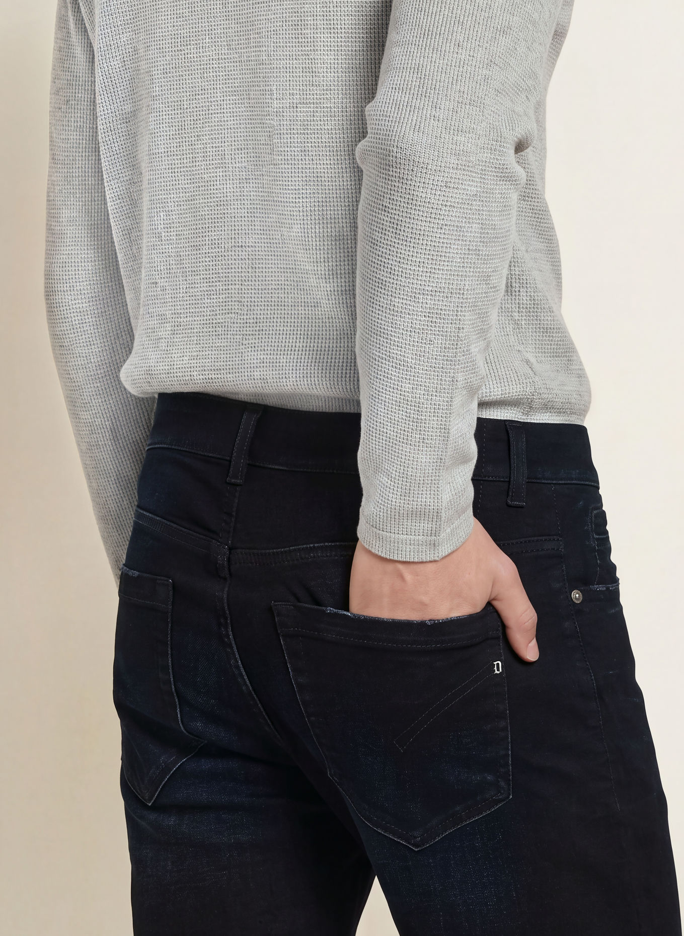 Dondup Jean déchiré GEORGE coupe skinny: 899 TUAREG BLUE