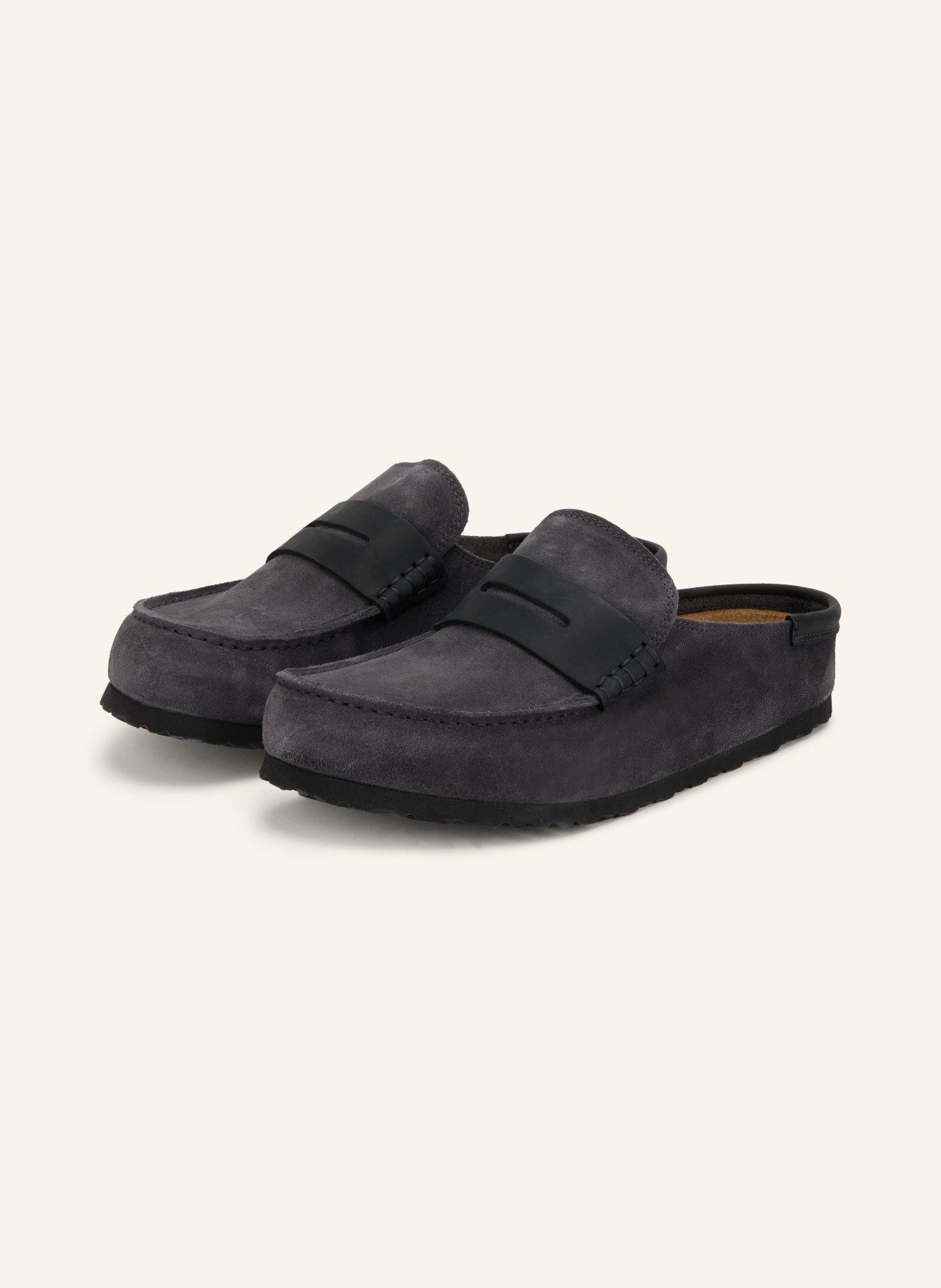 BIRKENSTOCK Mules NAPLES WRAPPED: BLUE GRAY