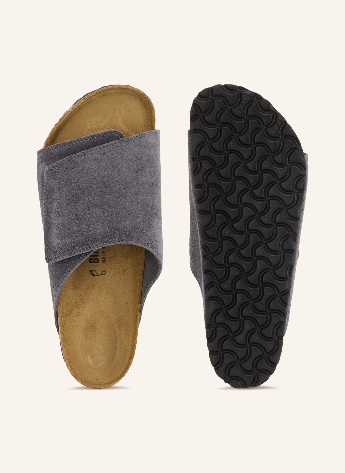 BIRKENSTOCK Sandales ouvertes SOLANA LEVE CHARCOAL: GRIS FONCÉ