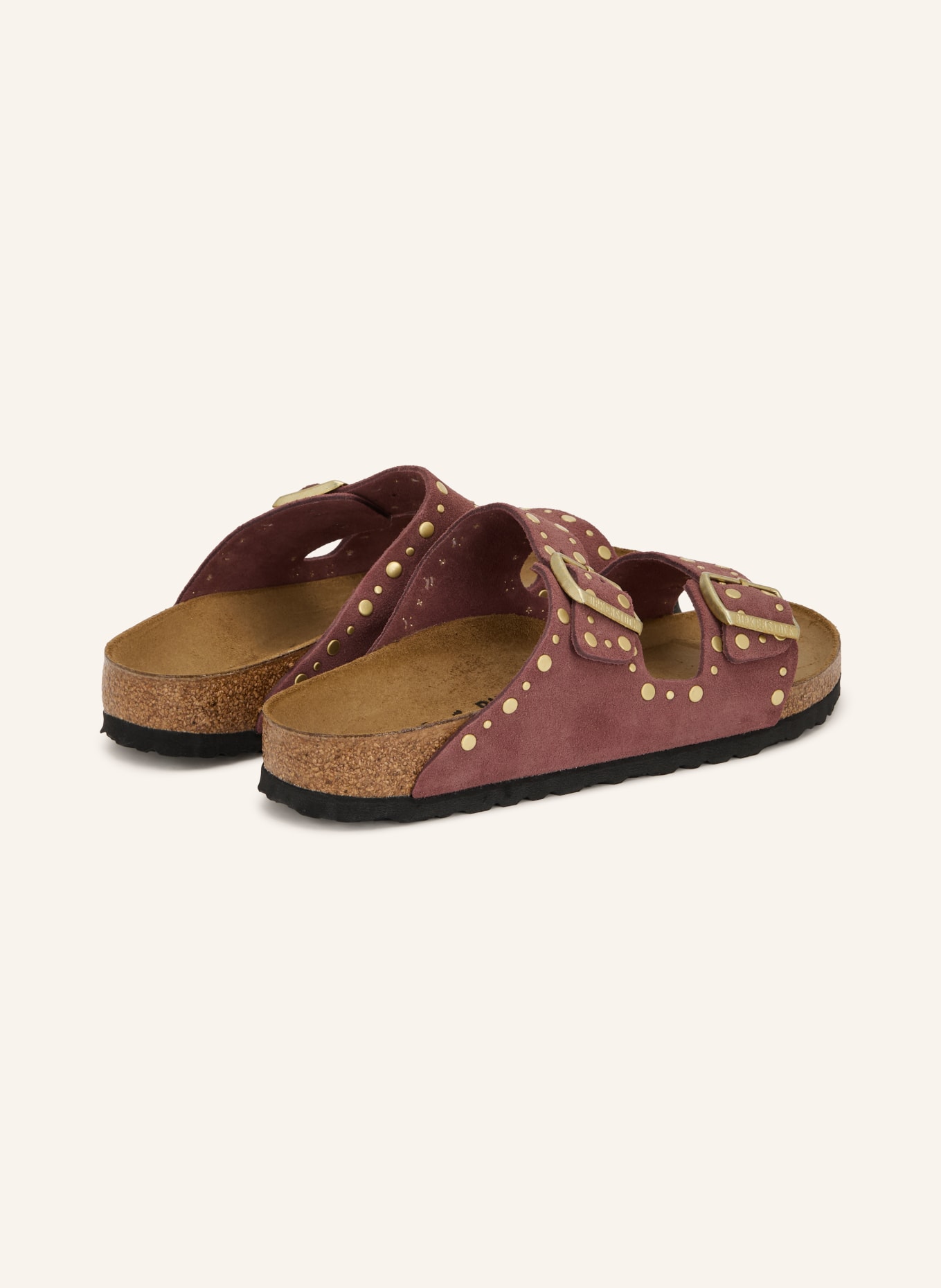 BIRKENSTOCK ARIZONA RIVET-muiltjes met studs: VIEUX ROSE / GOUD