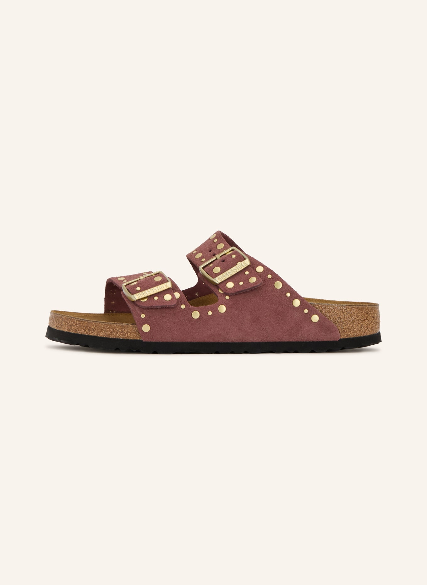 BIRKENSTOCK ARIZONA RIVET-muiltjes met studs: VIEUX ROSE / GOUD