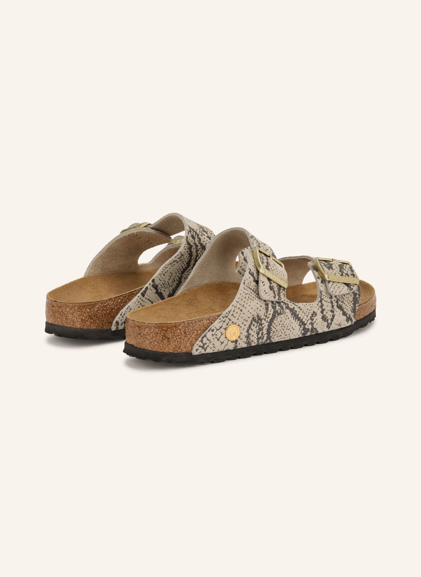 BIRKENSTOCK Muiltjes ARIZONA: DONKERGRIJS / GOUD / BEIGE