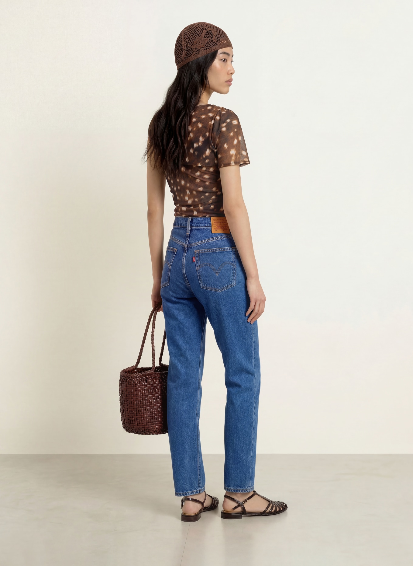 Levi's® Straight Jeans 501 CROPPED: 10 Med Indigo - Flat Finish