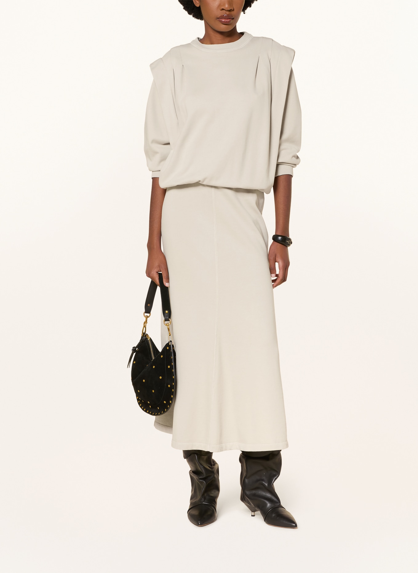 MARANT ÉTOILE Rochie din material de trening SOLMA: BEJ