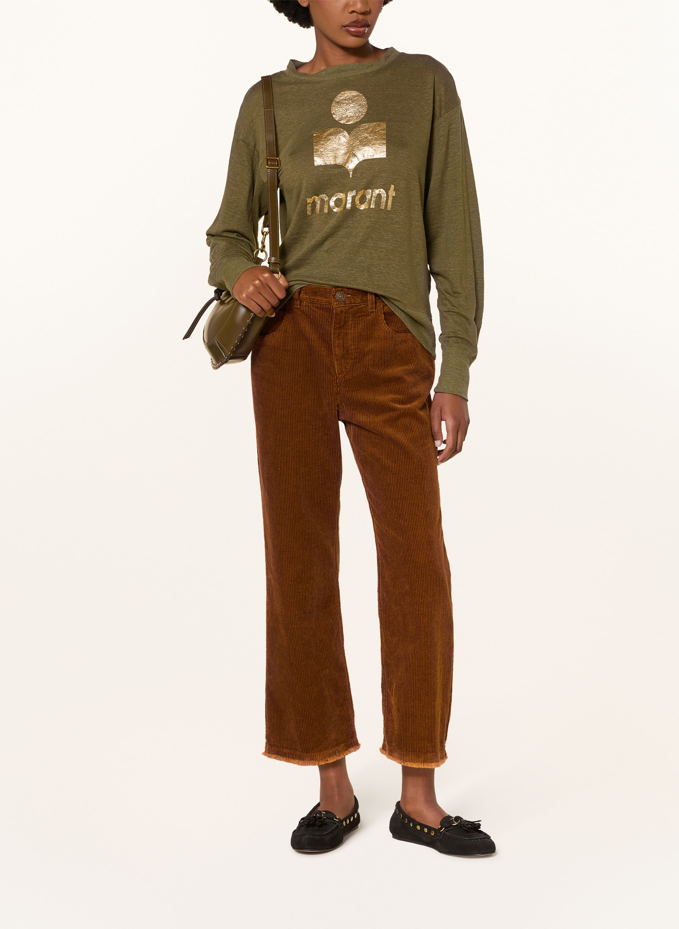 MARANT ÉTOILE RUTHIE Cord Culottes: BROWN