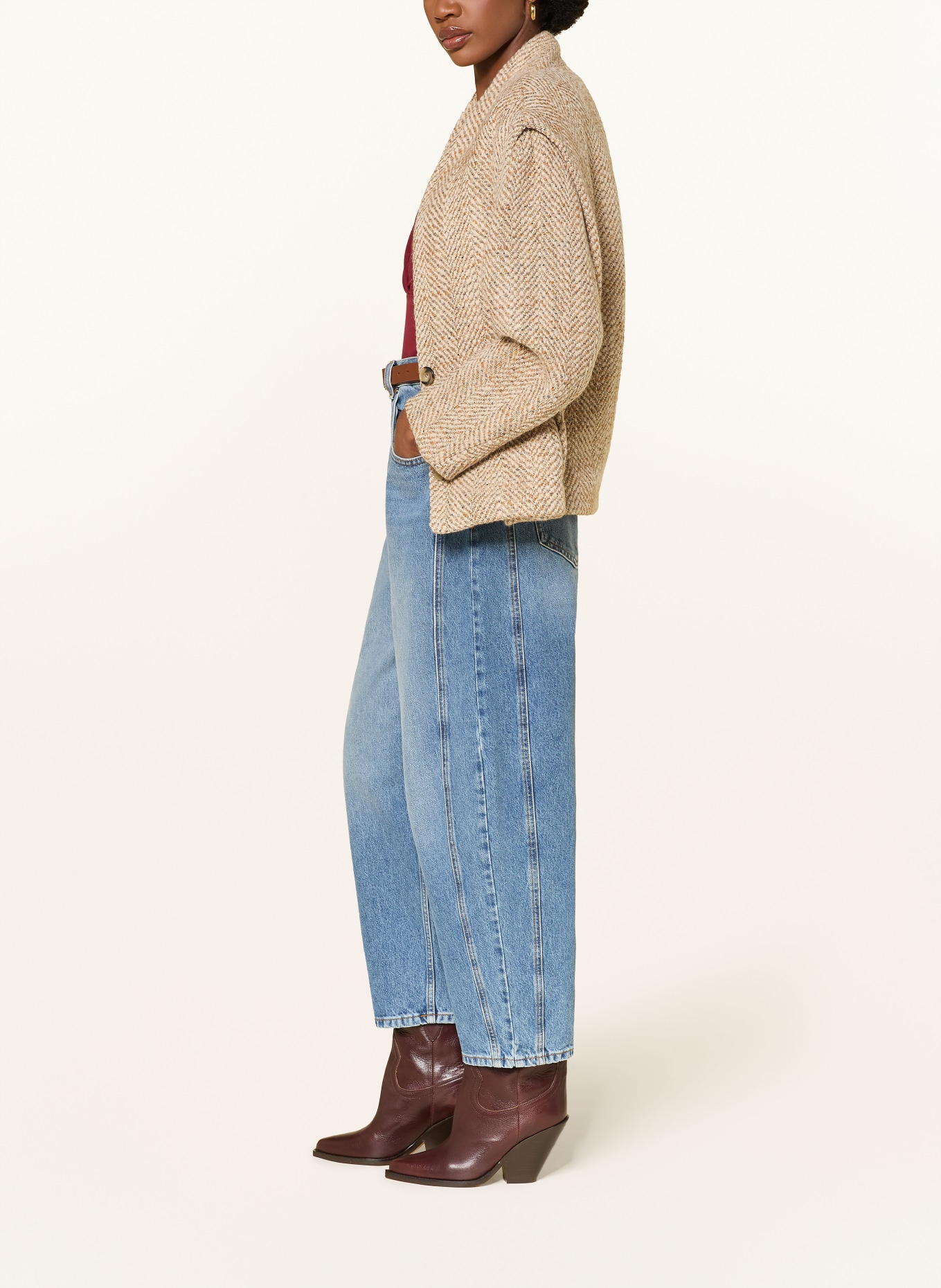 MARANT ÉTOILE ORIANE Barrel-leg jeans: 30LU LIGHT BLUE