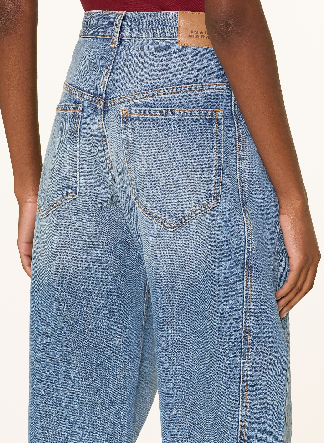 MARANT ÉTOILE ORIANE Barrel-leg jeans: 30LU LIGHT BLUE