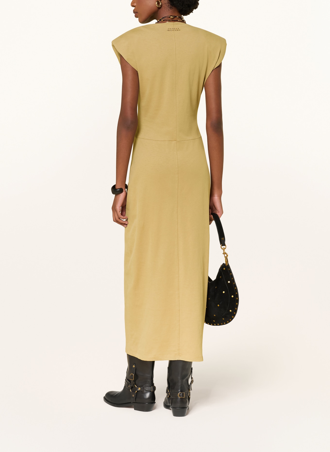 MARANT ÉTOILE NADRA Jersey Dress: BEIGE