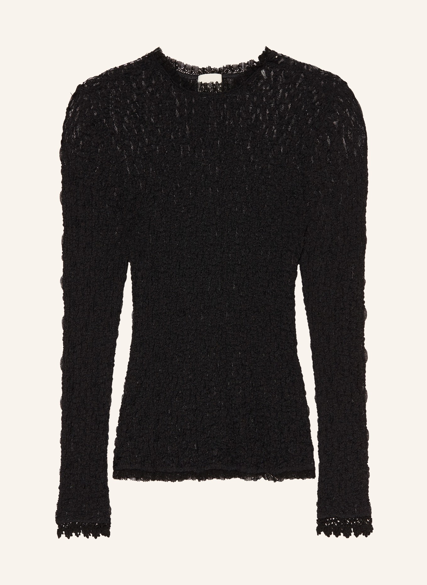 MARANT ÉTOILE Longsleeve met lange mouwen van kant: ZWART