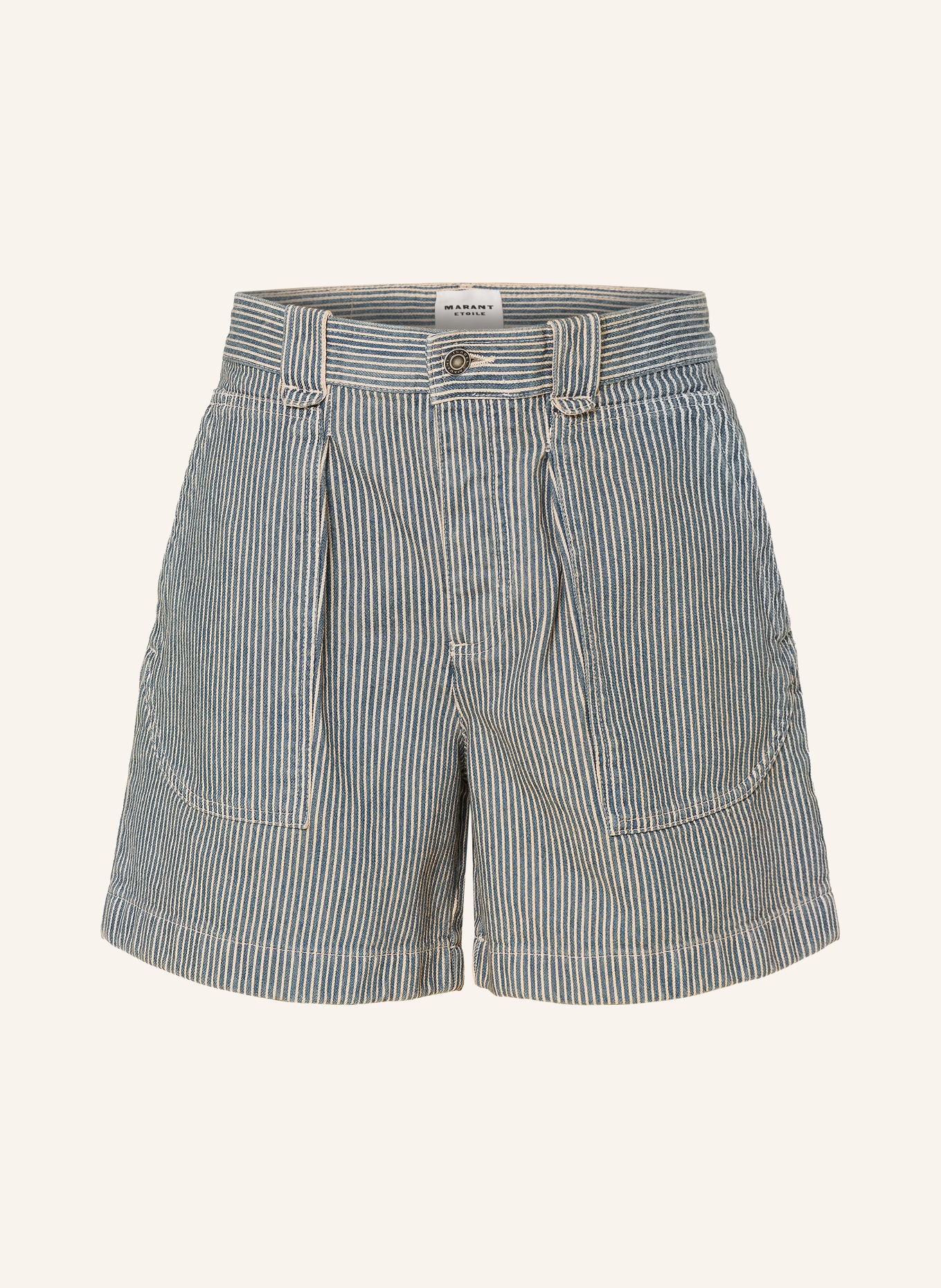 MARANT ÉTOILE EVEJA Jean shorts: BUWE BLUE/WHITE