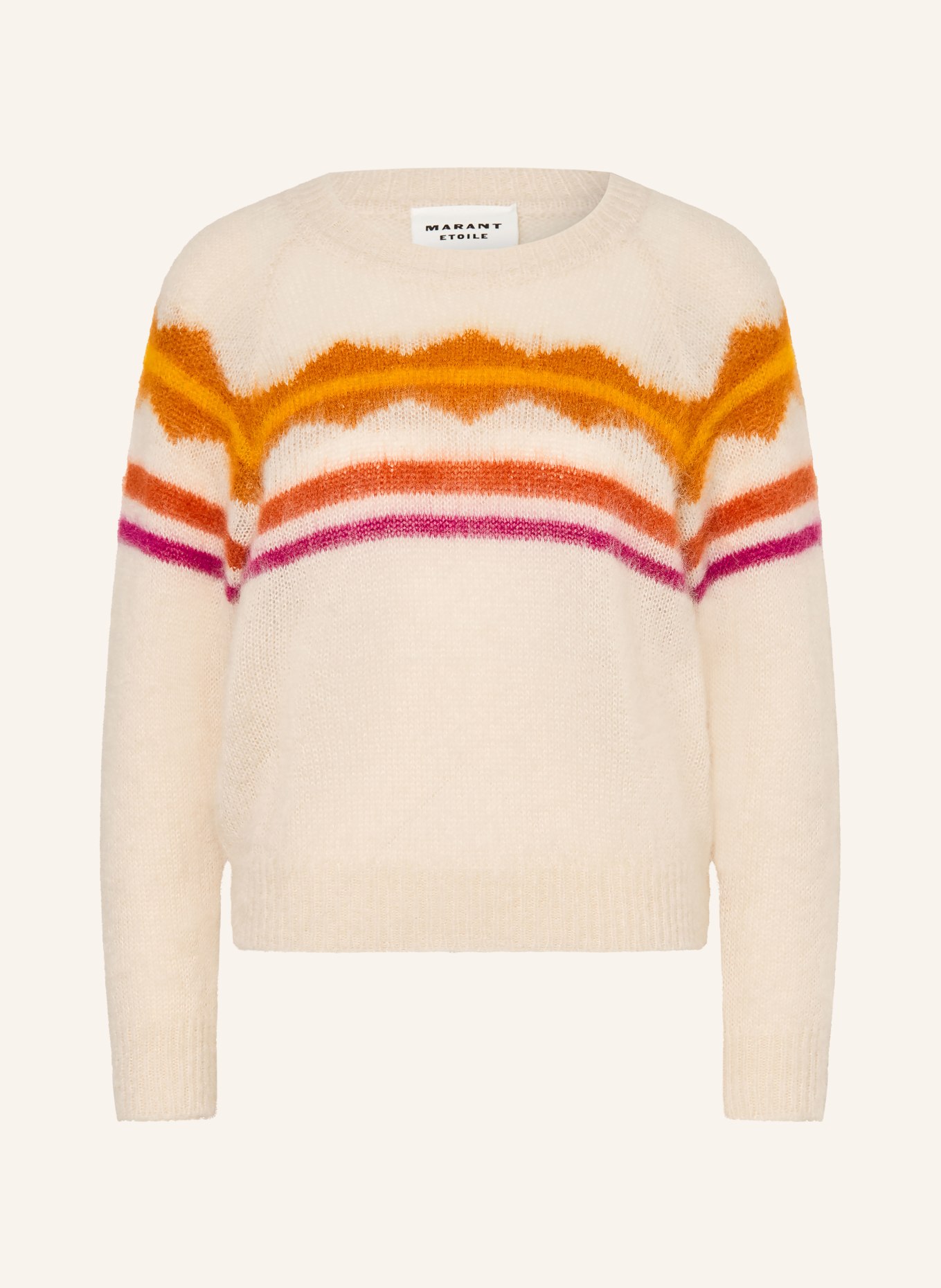 MARANT ÉTOILE Pull MONETTE: BEIGE / ROSE FUCHSIA / ORANGE FONCÉ