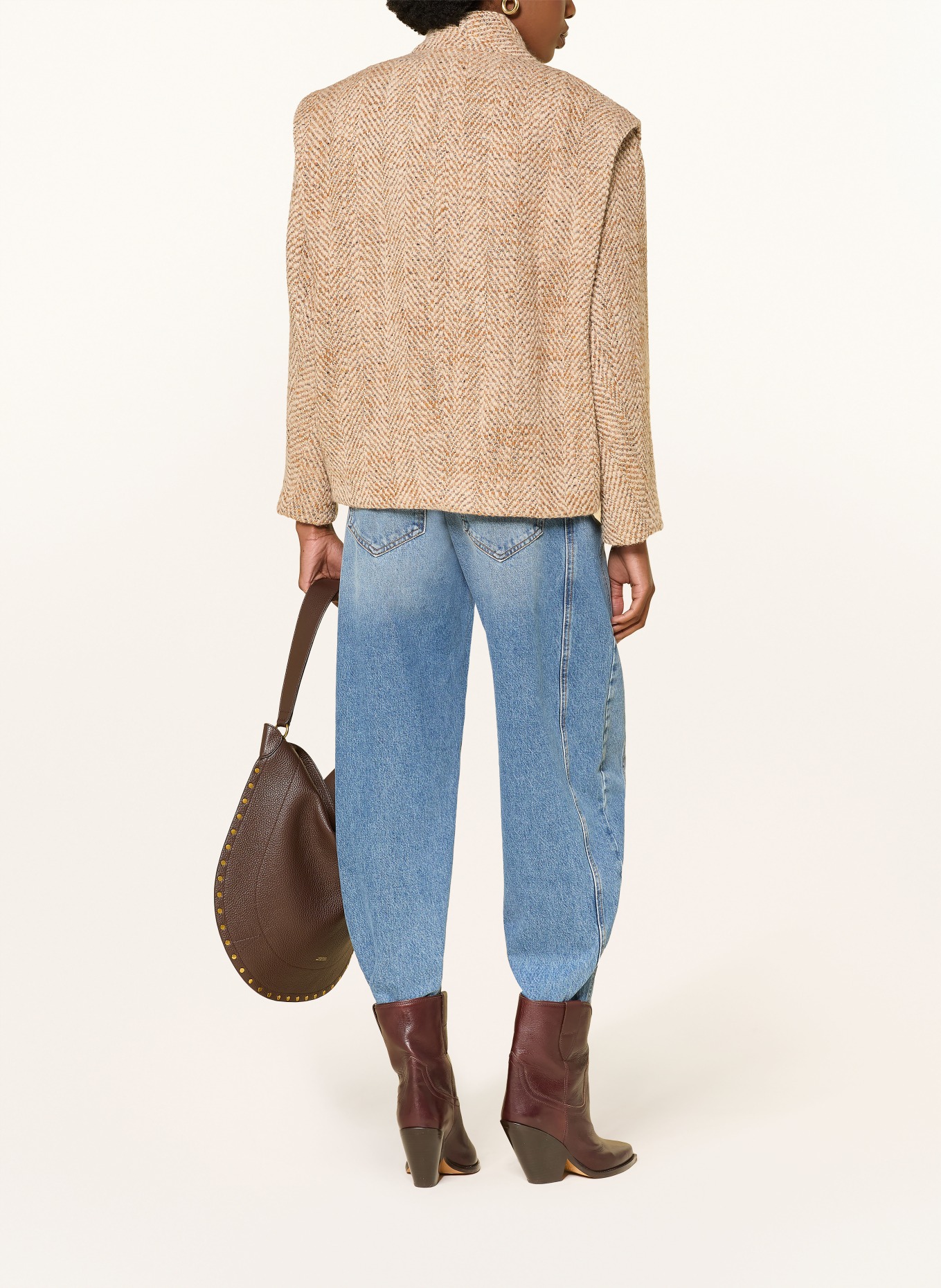 MARANT ÉTOILE Bouclé-Jacke DROGO: BEIGE