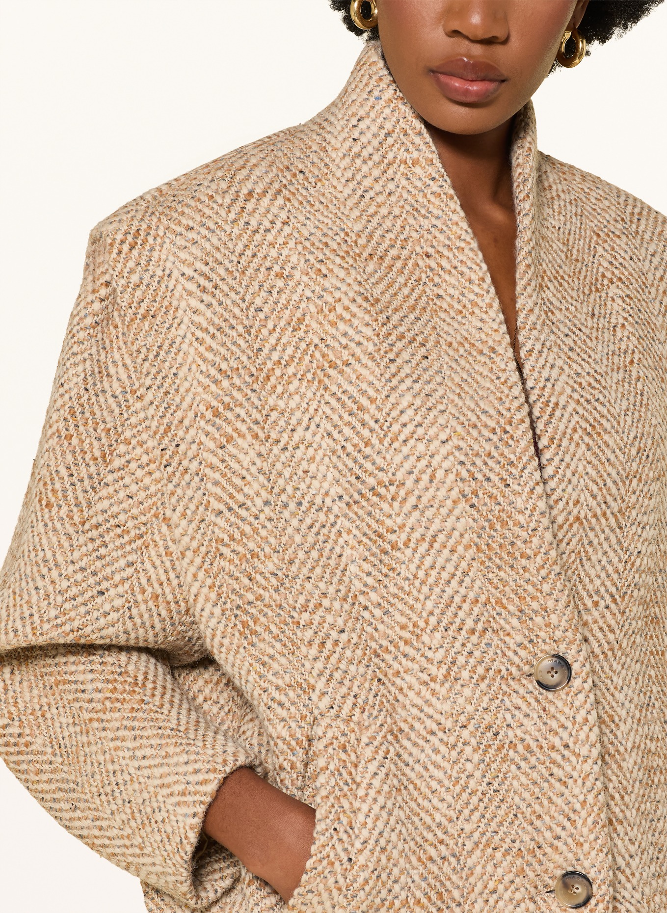 MARANT ÉTOILE Bouclé-Jacke DROGO: BEIGE