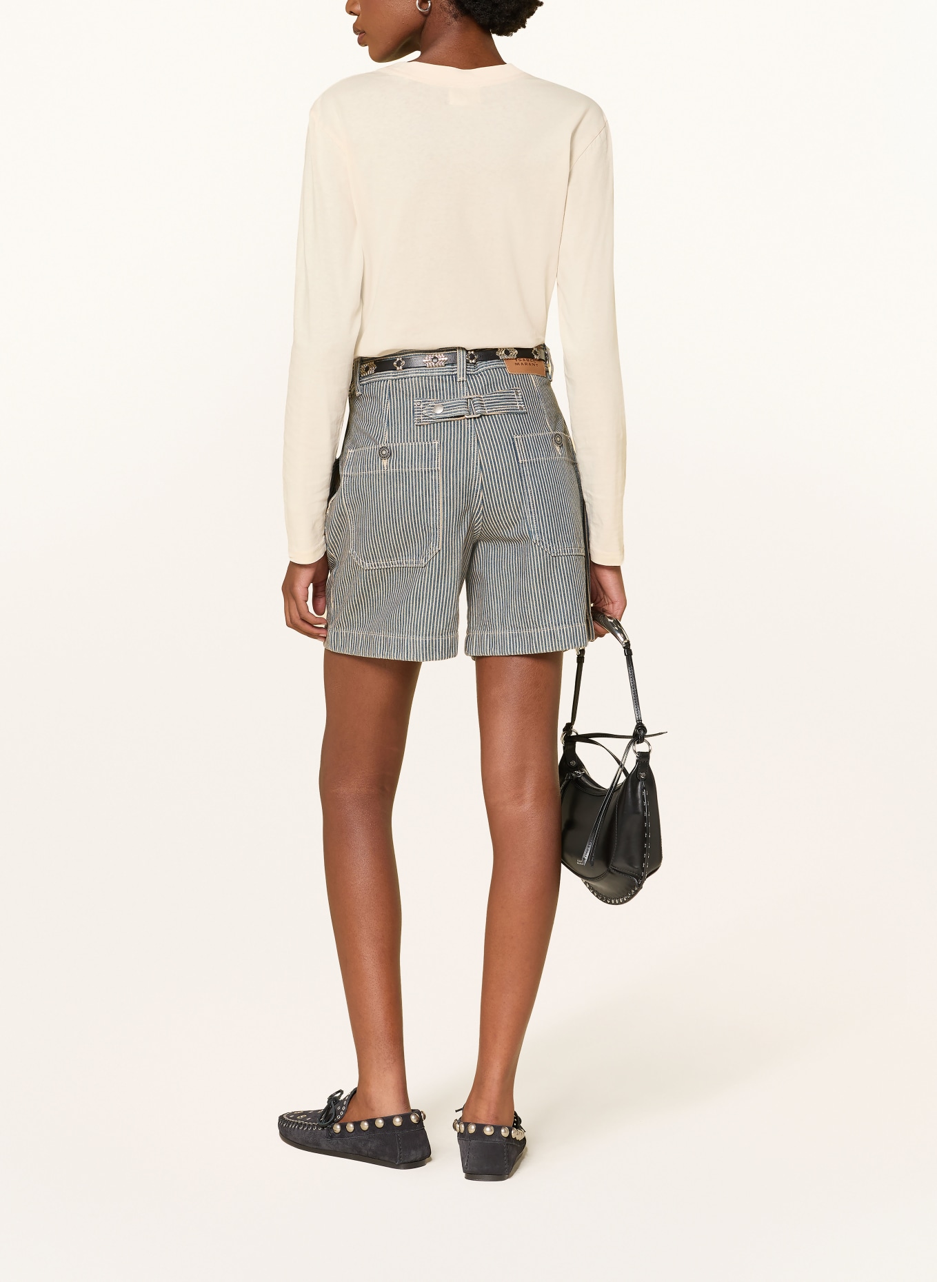 MARANT ÉTOILE Longsleeve MARTINE: ECRU / SCHWARZ