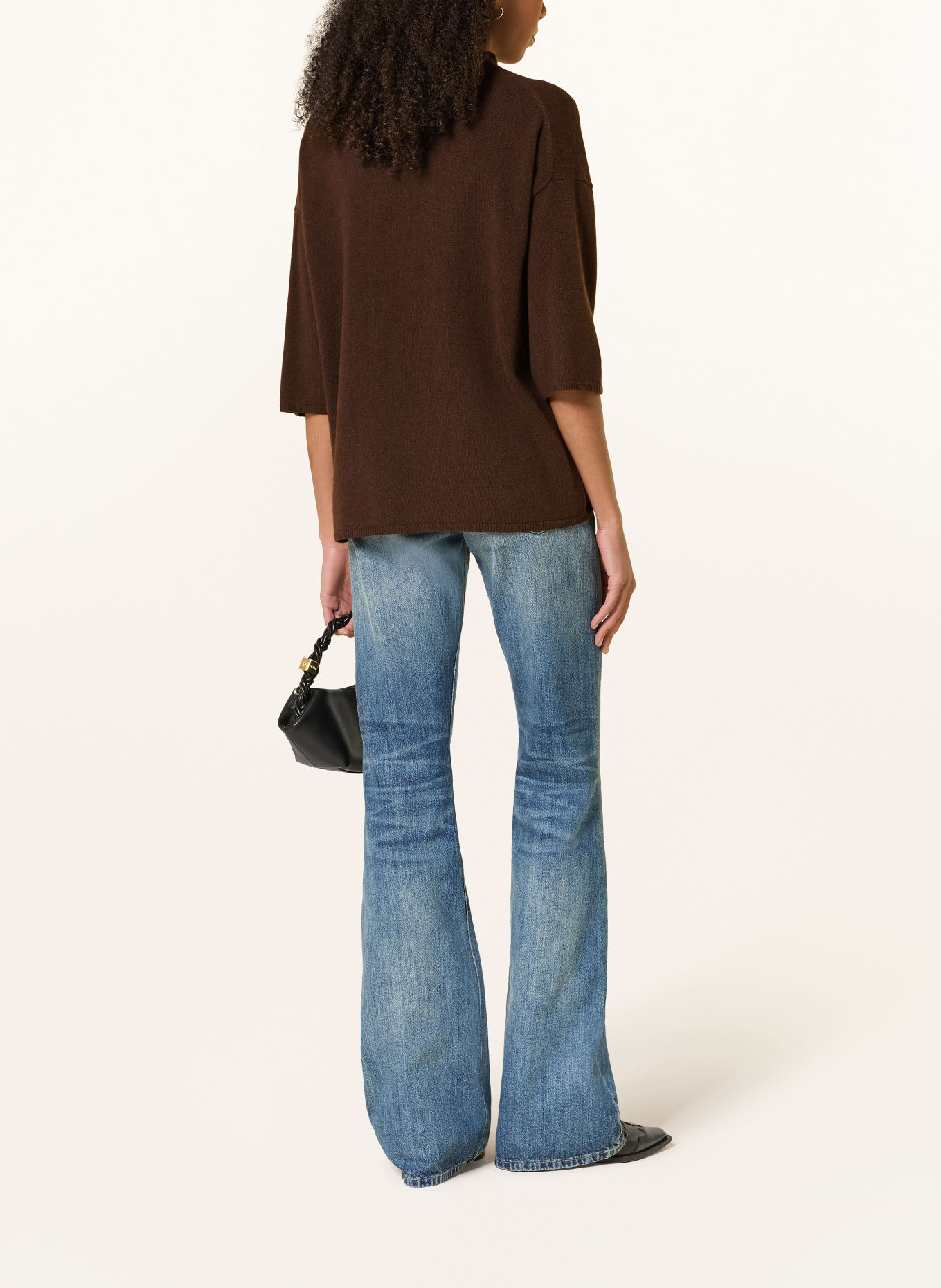 MRS & HUGS Cashmere-Pullover: DUNKELBRAUN